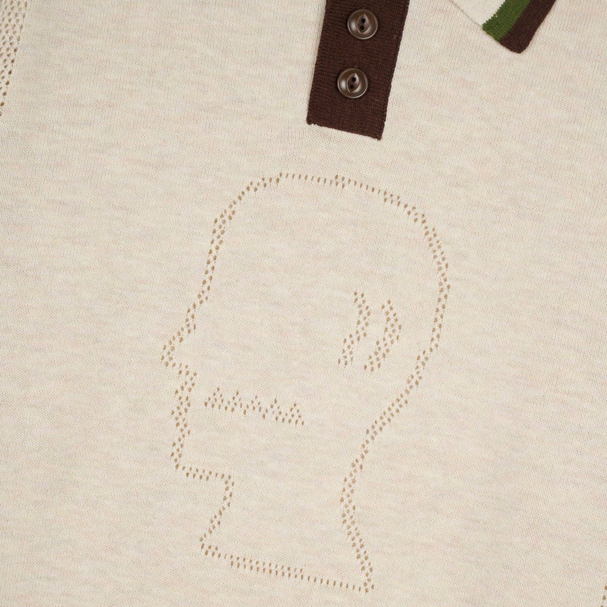 Logo Head Pointelle Polo, Natural - Image 2