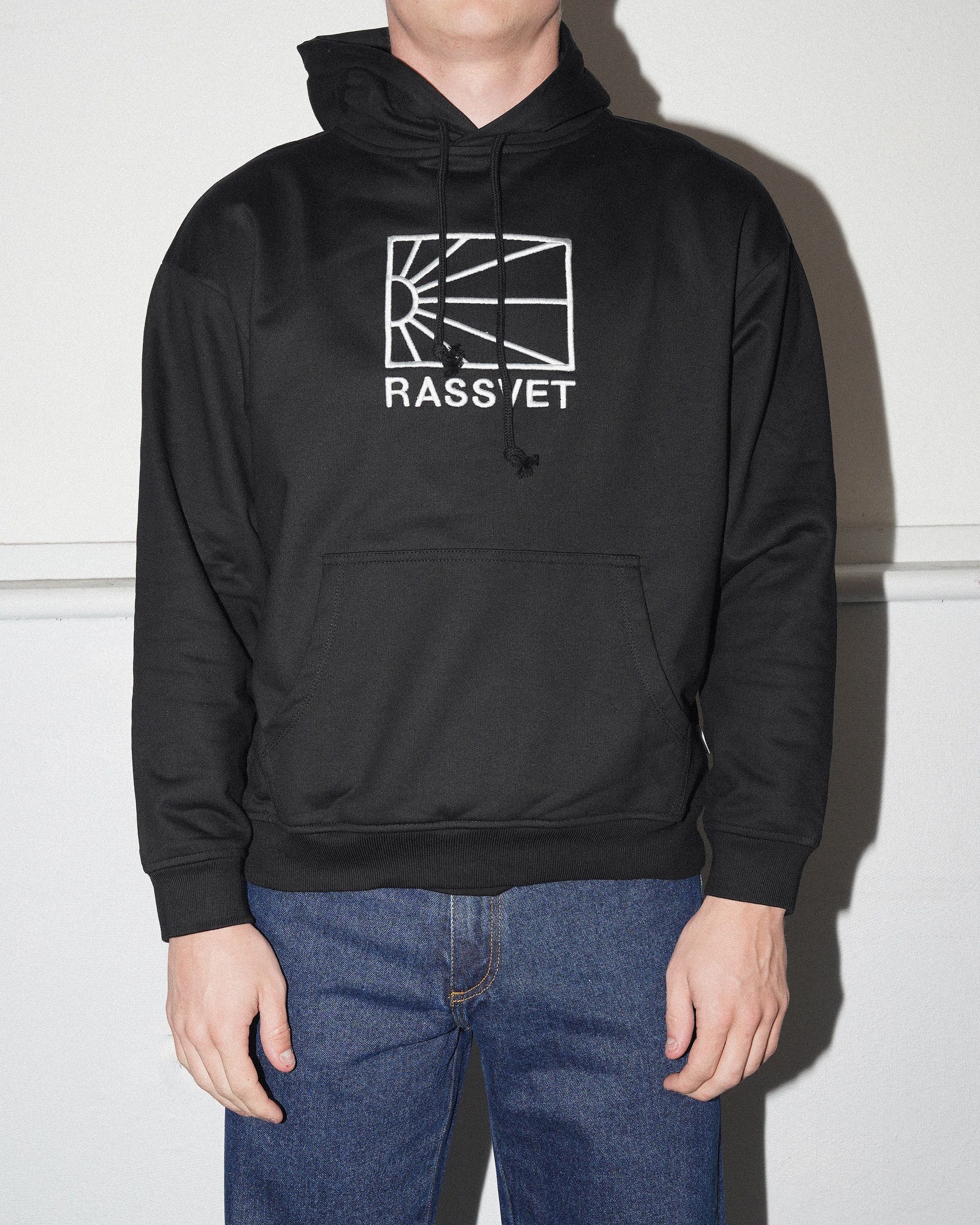 Logo Hooded Pullover, Black - Image 3