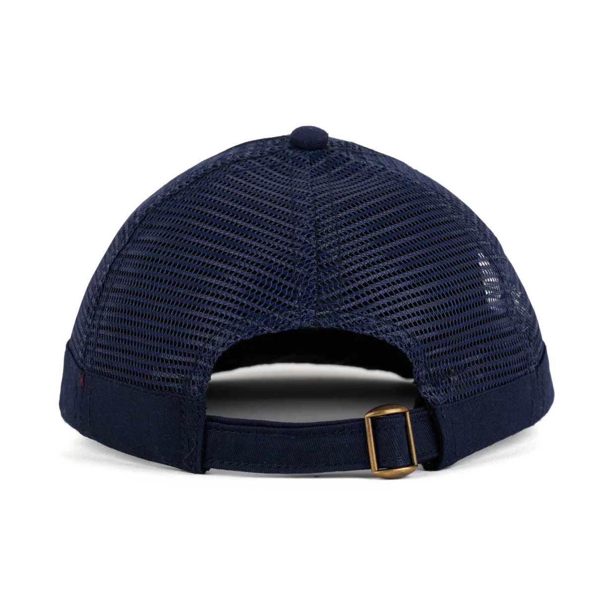 Logohead Long Brim Mesh Panel Hat, Navy - Image 2