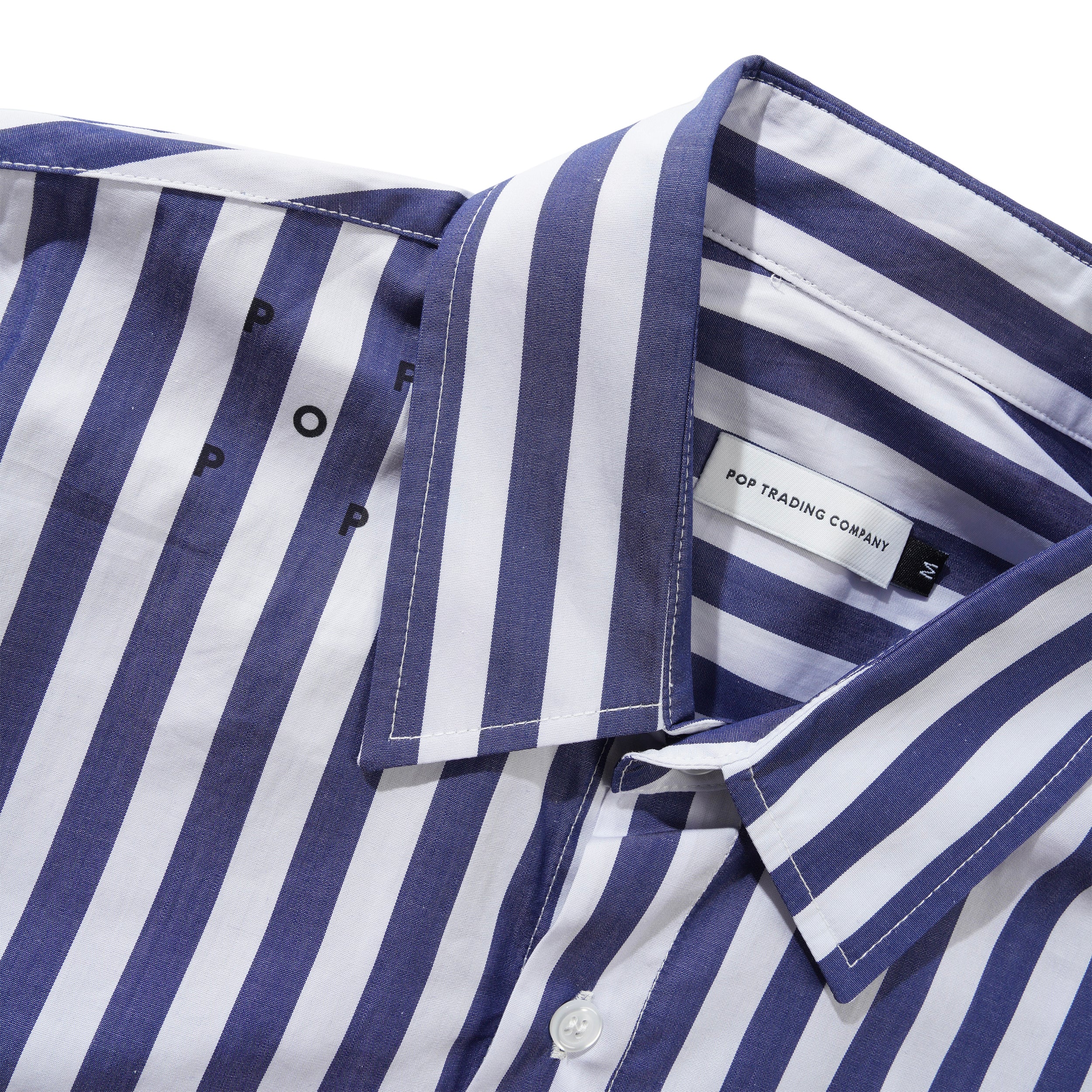 Logos Stripe Shirt, Navy / White - Image 3