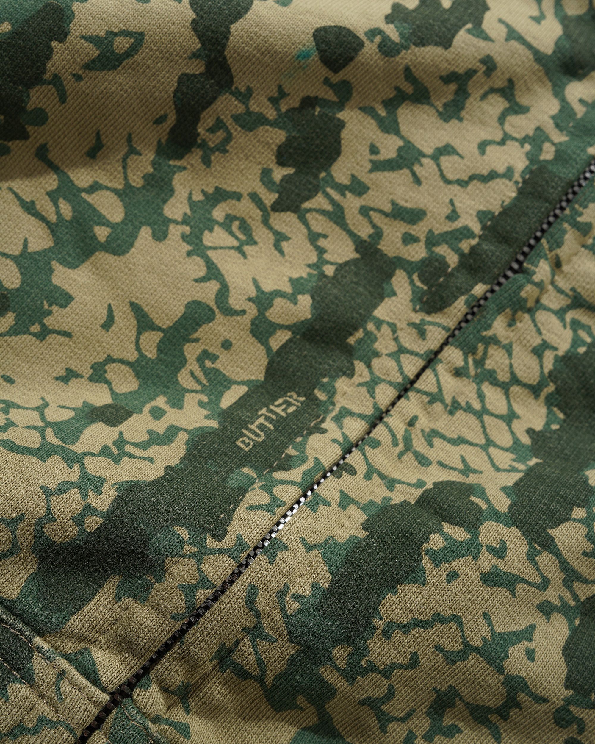 Lowland Camo Zip-Thru Hood, Washed Green - Image 2
