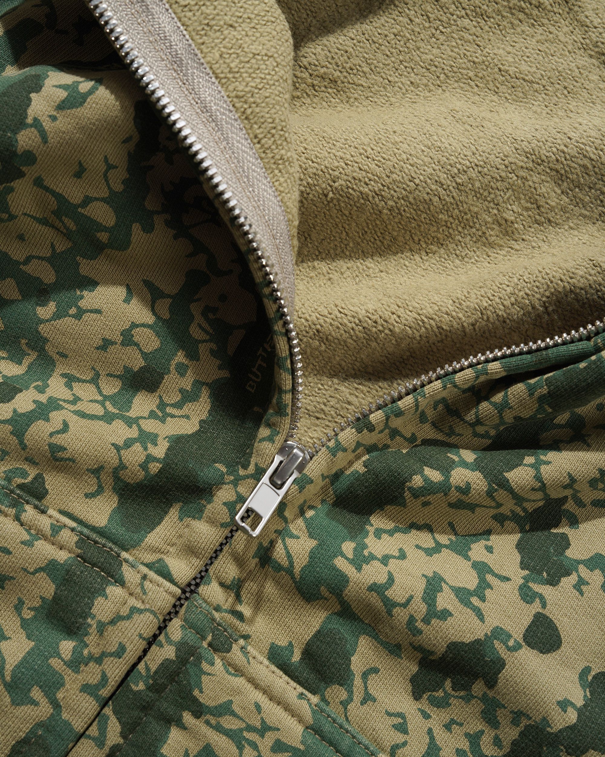 Lowland Camo Zip-Thru Hood, Washed Green - Image 3
