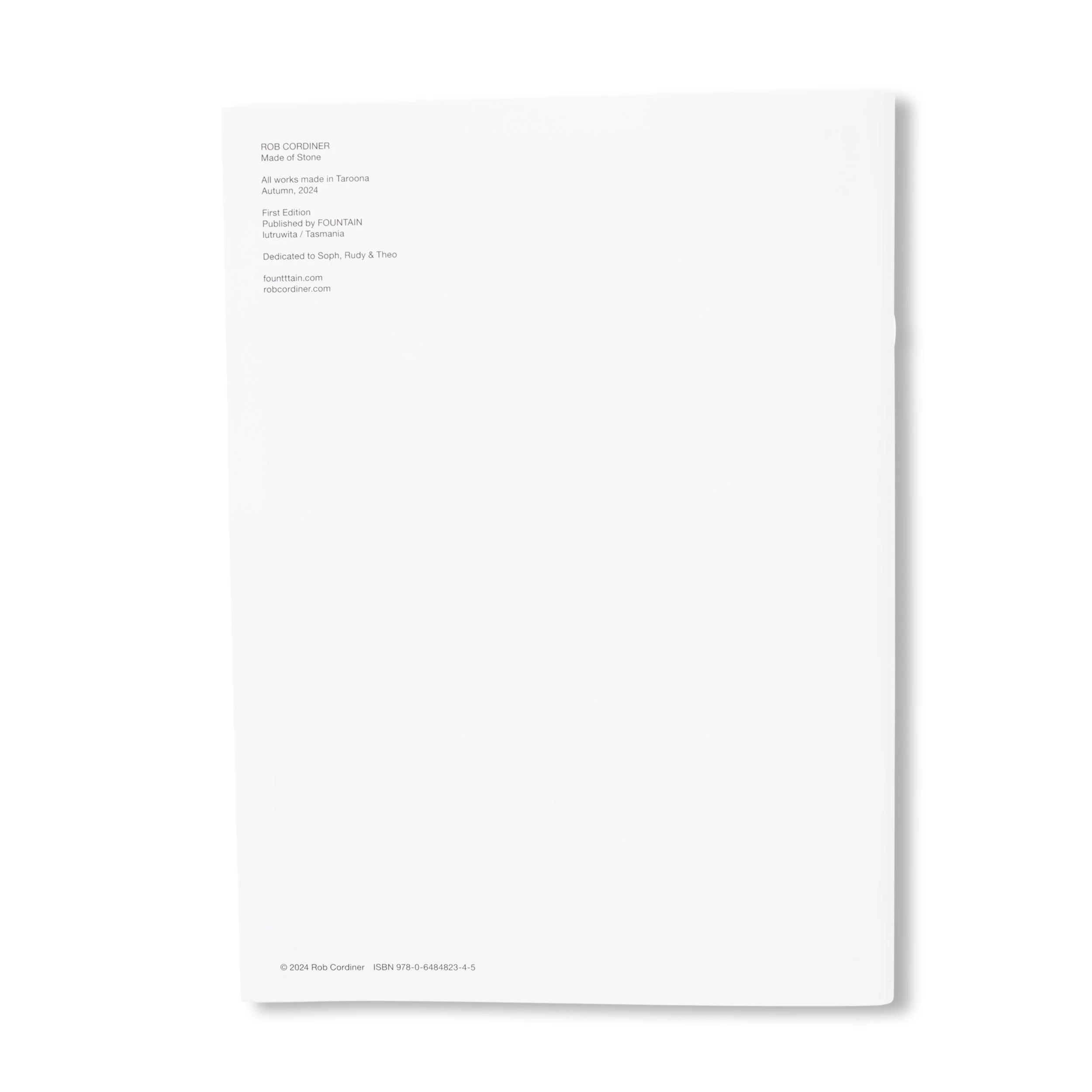 Made Of Stone Book - Image 3