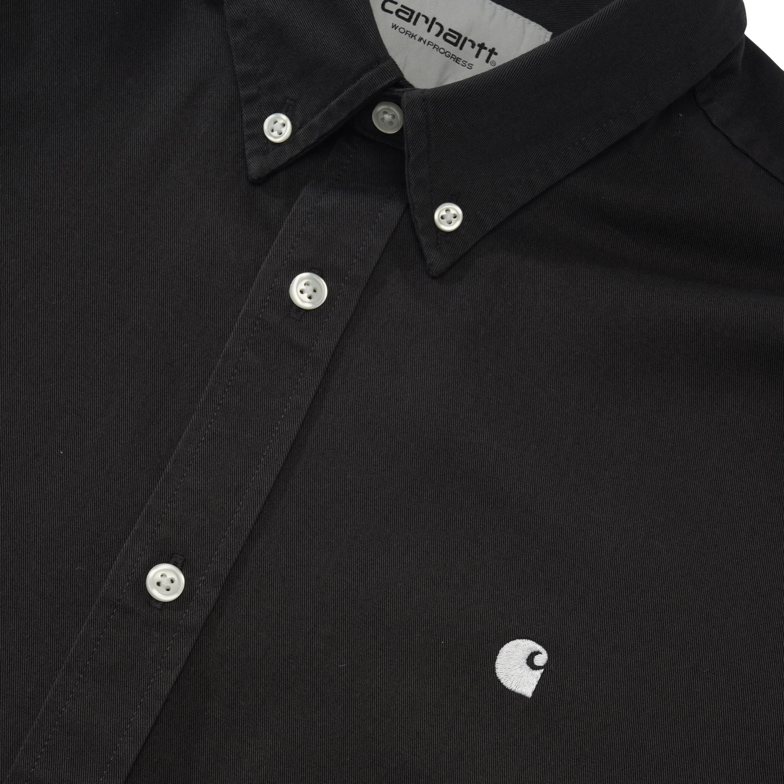 Madison L/S Shirt, Charcoal / White - Image 2