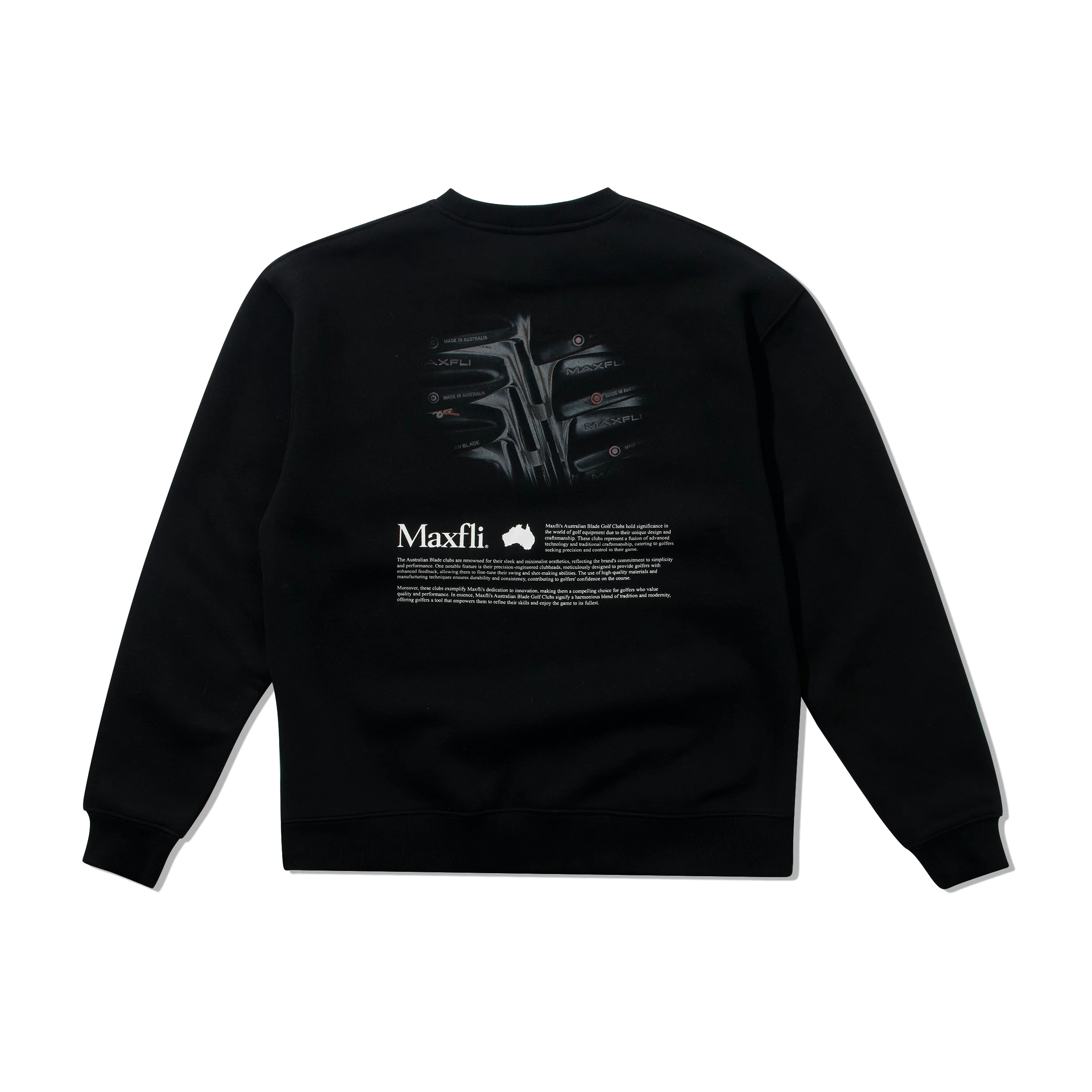 Maxfli Aussie Blade Crewneck, Black - Image 2