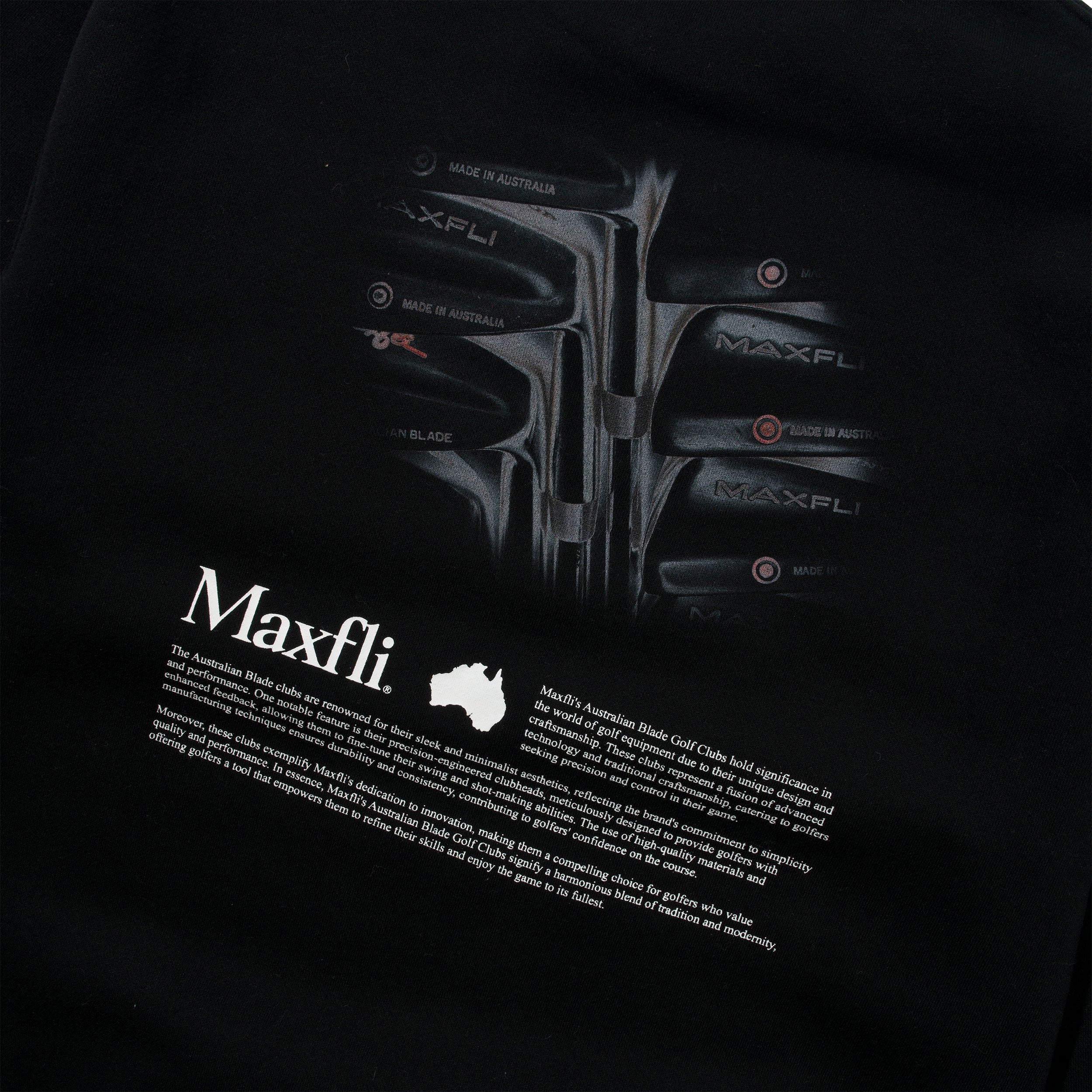 Maxfli Aussie Blade Crewneck, Black - Image 3