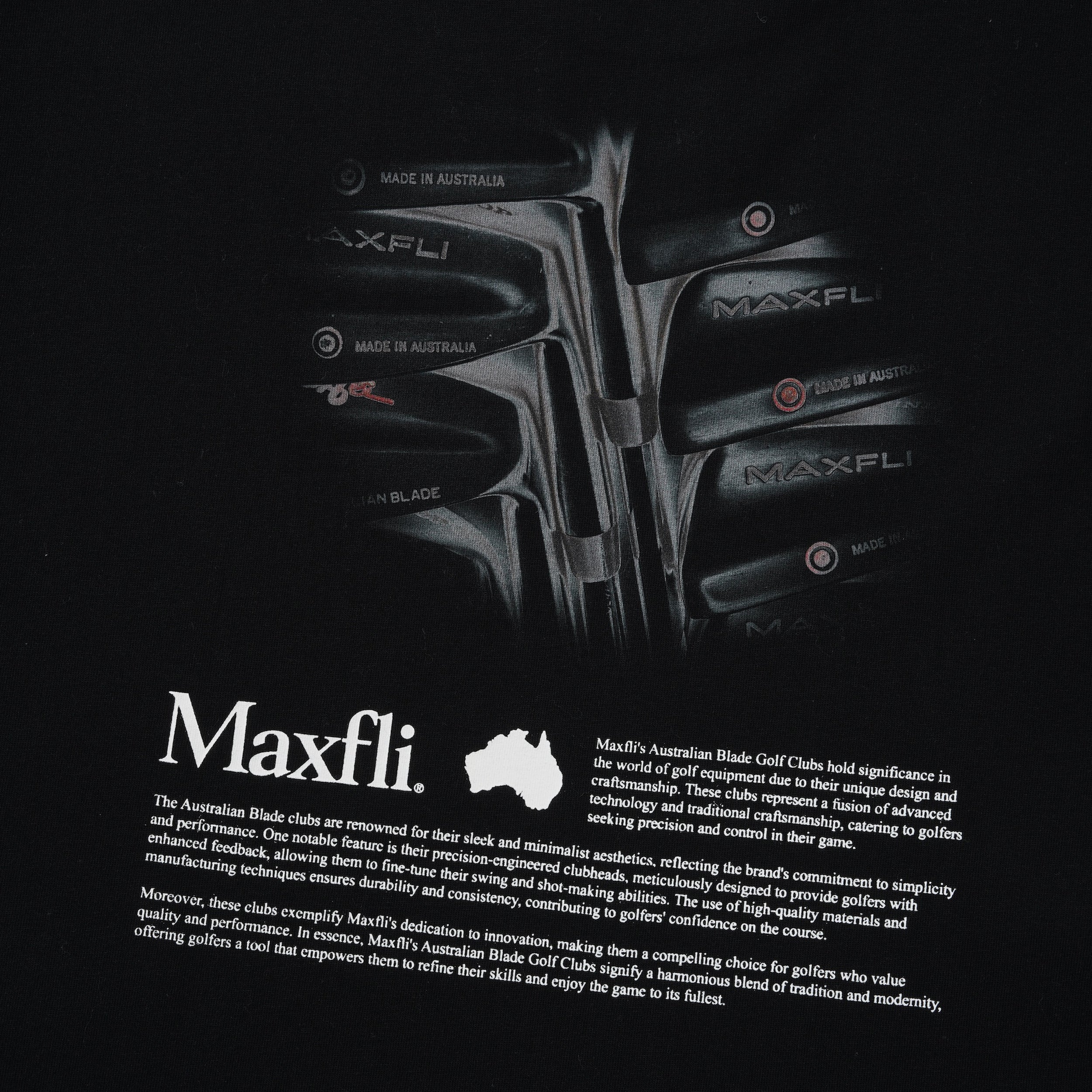Maxfli Aussie Blades Tee, Black - Image 4