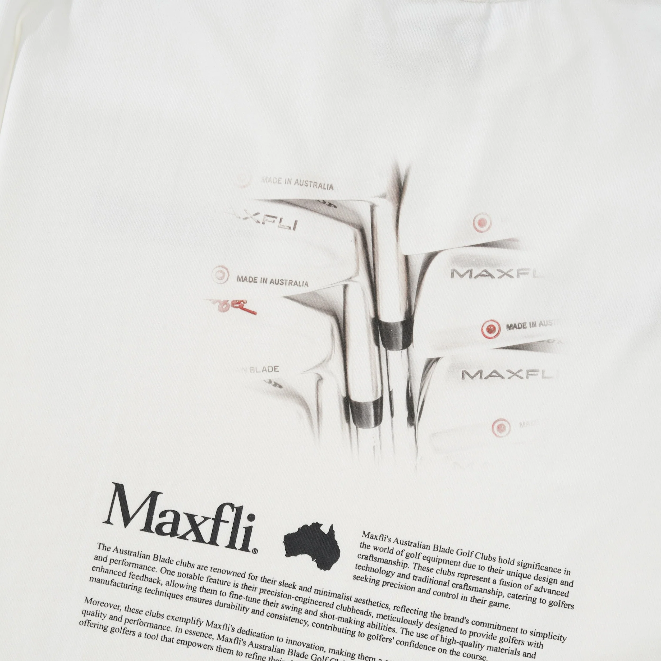 Maxfli Aussie Blades Tee, White - Image 4
