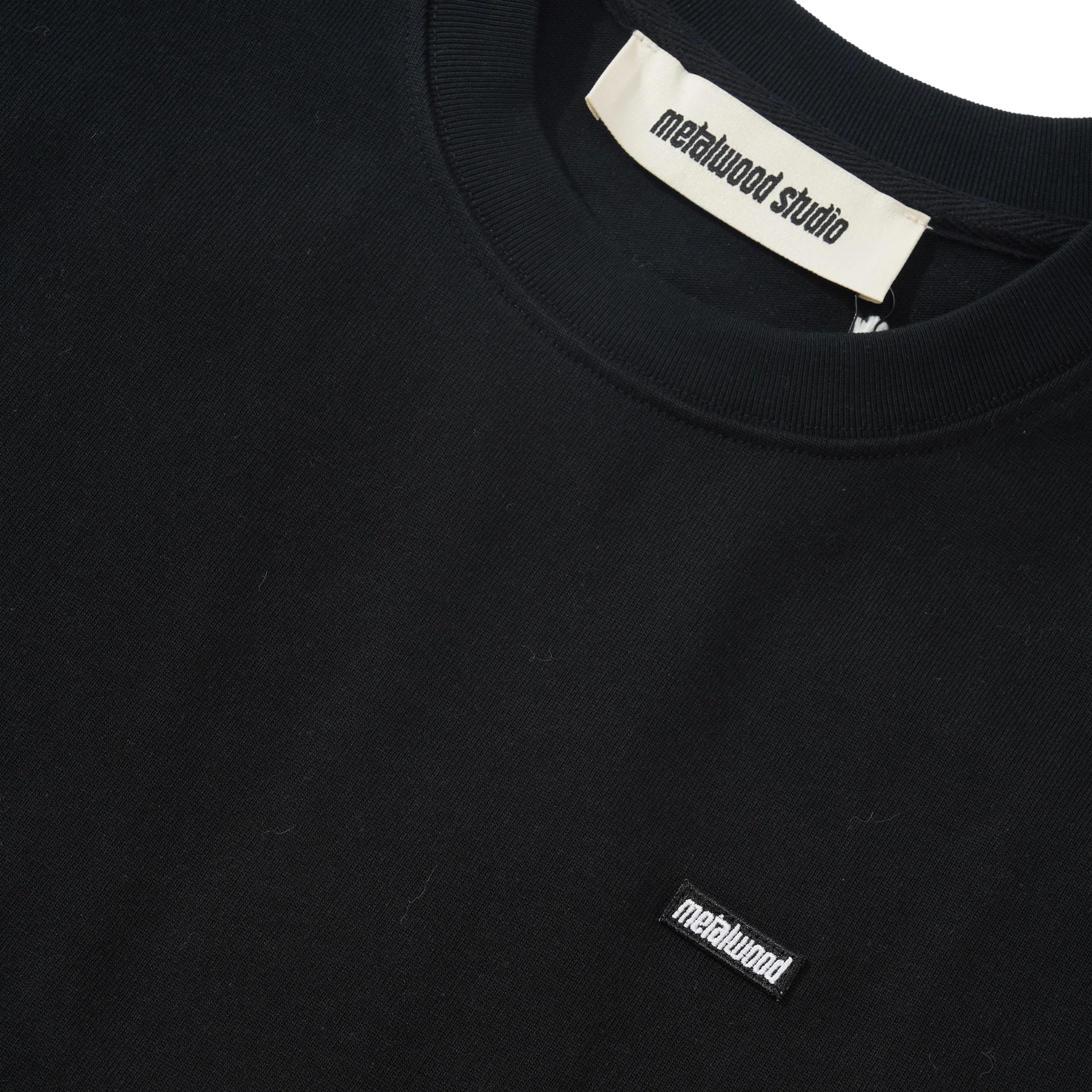 Mini Metal Logo Tee, Black - Image 2
