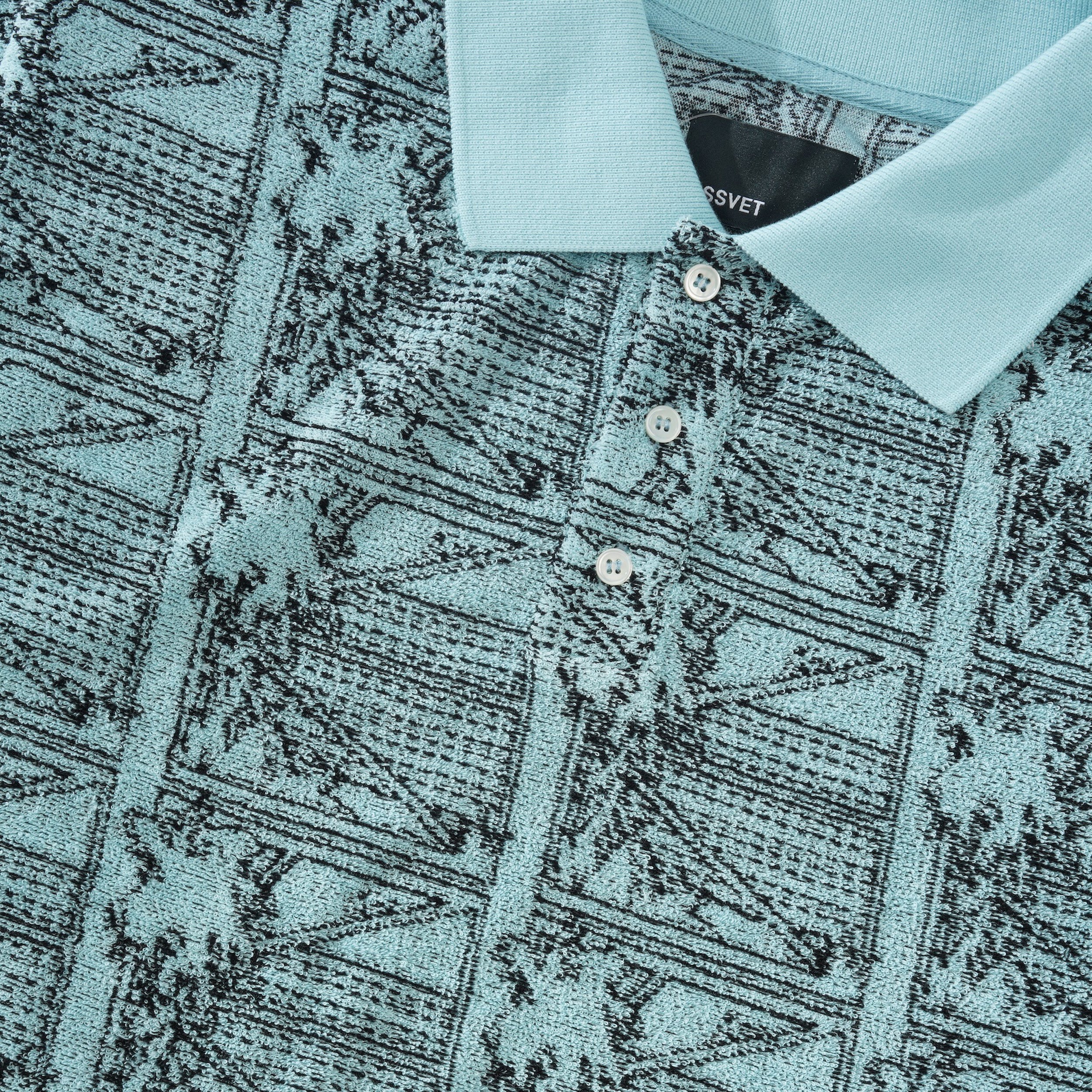 Miami Terry Polo Knit, Light Blue - Image 2