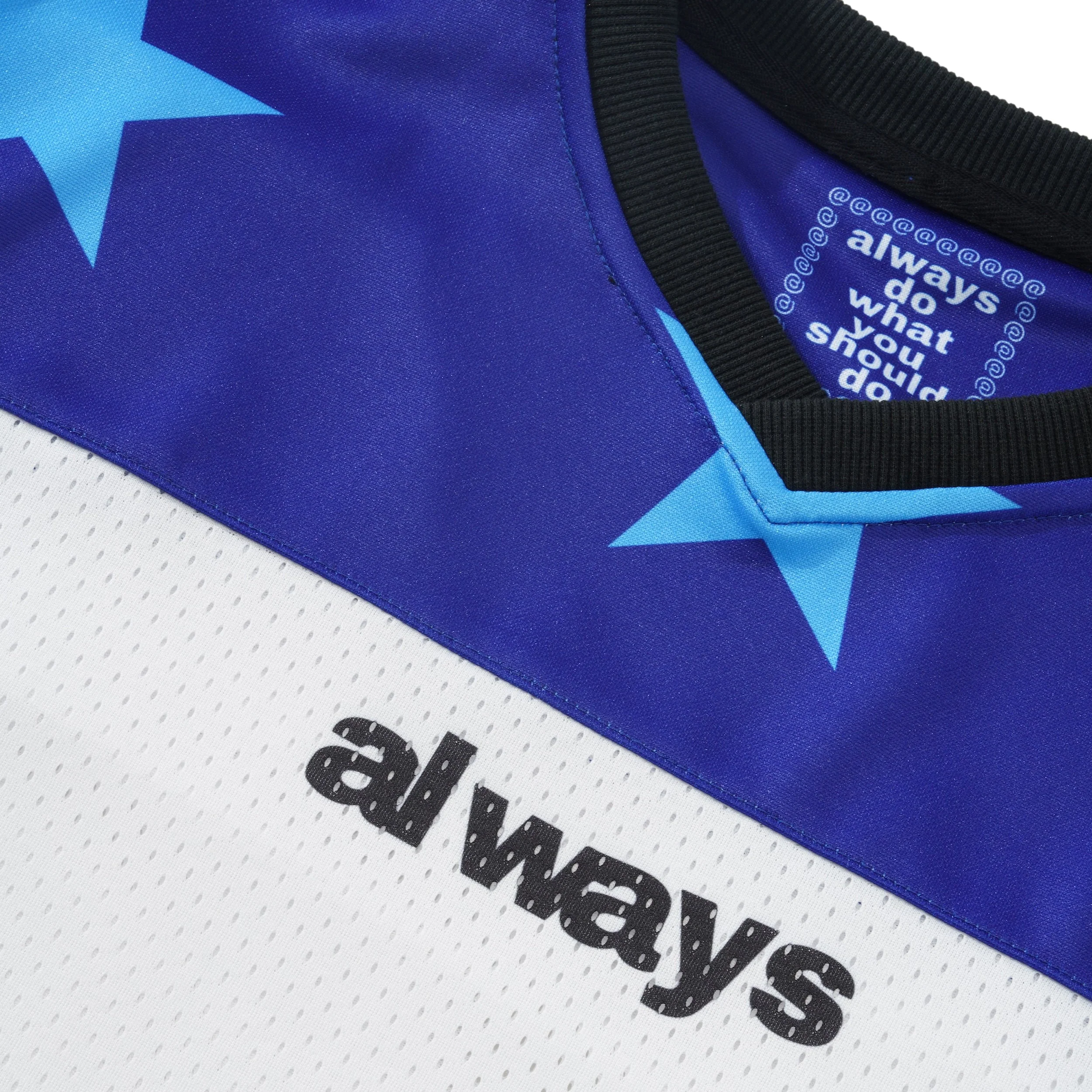 Micro Mesh Star Football Jersey, Blue / Navy - Image 2