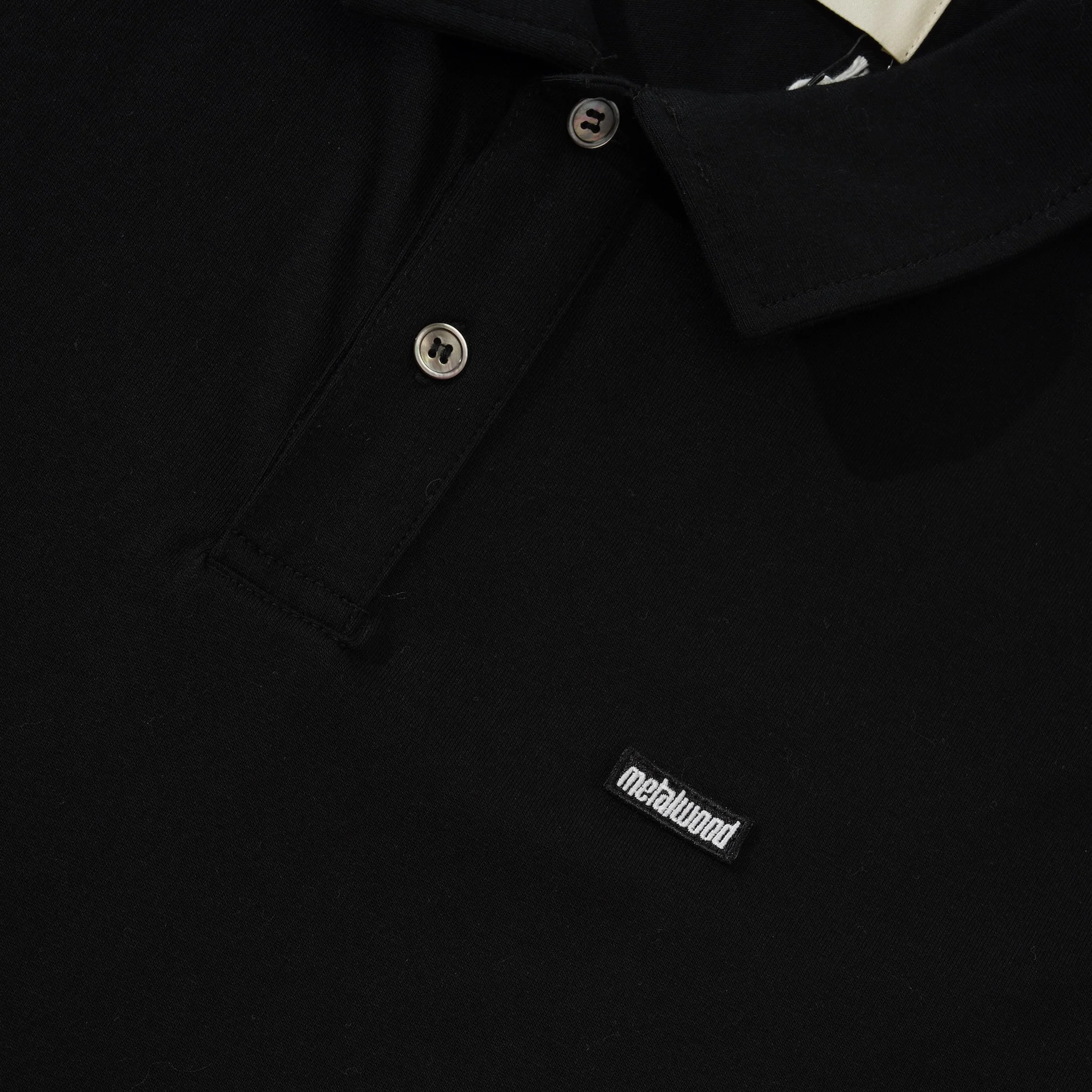 Mini Metal Logo Polo, Black - Image 2