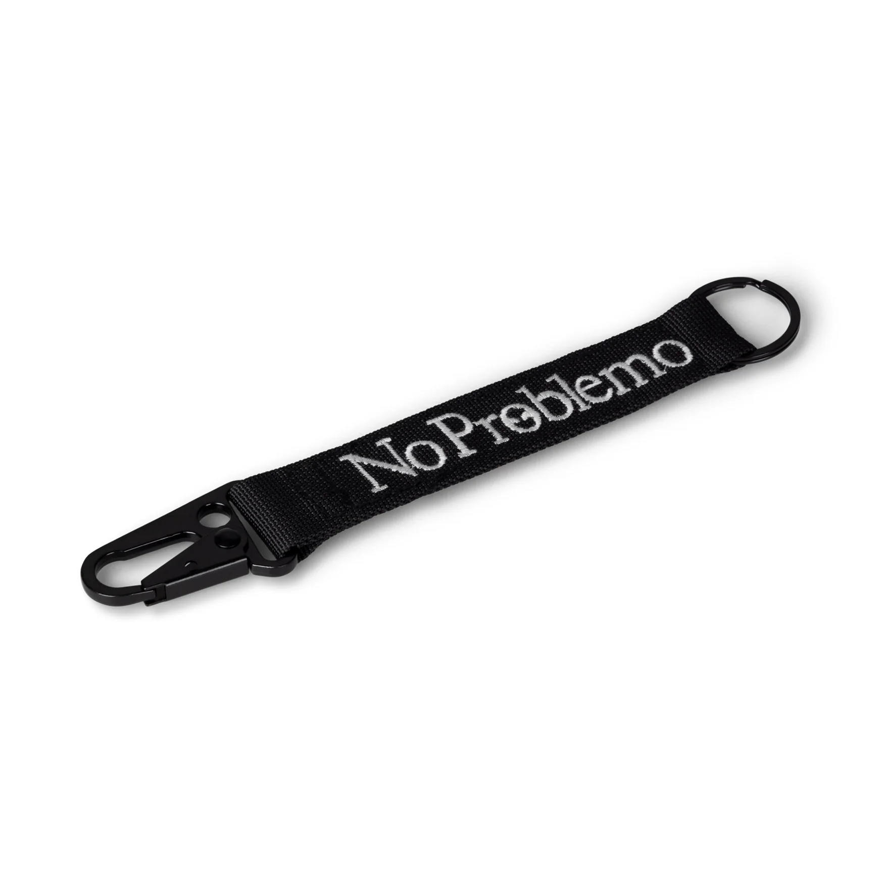 Mini Problemo Carabiner Keychain, Black - Image 2