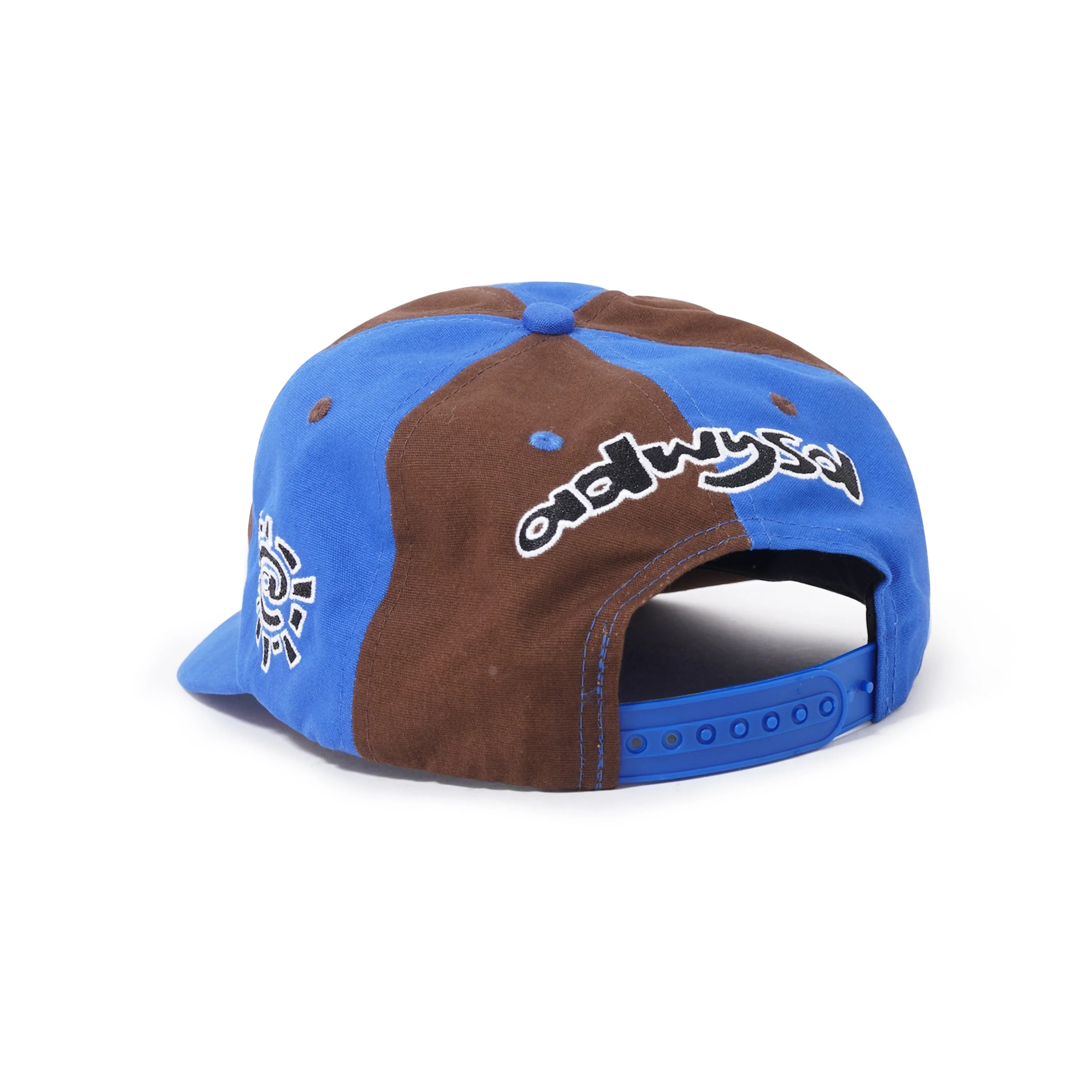 Mixed 6 Panel Hat, Burgundy / Blue - Image 2