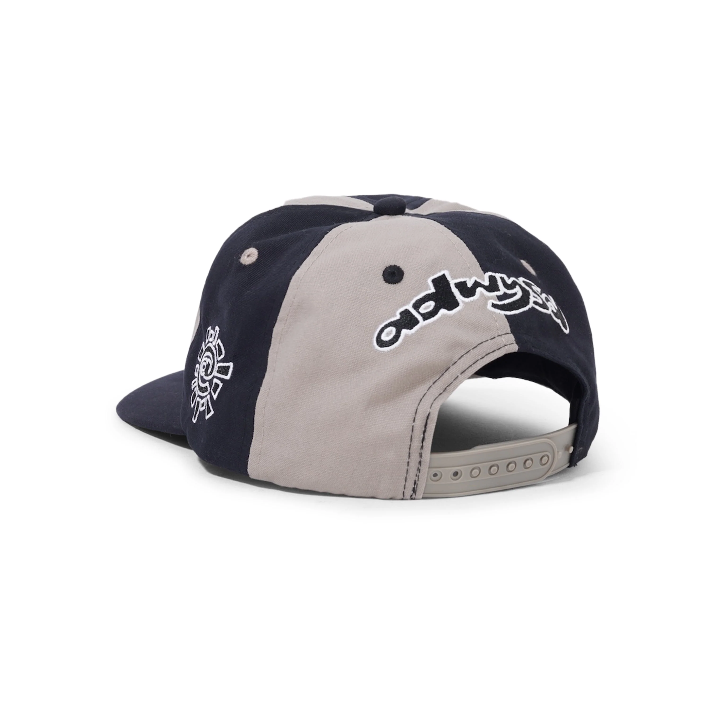 Mixed 6 Panel Hat, Grey / Black - Image 2