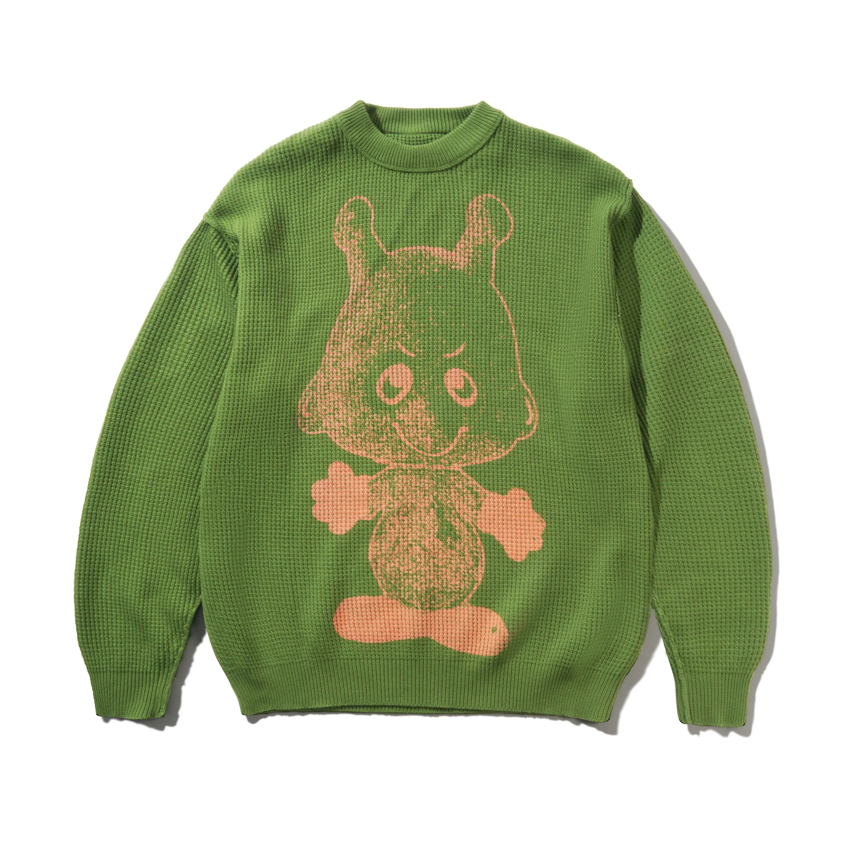 Newcomer Reversible Knit Sweater, Grass - Image 2