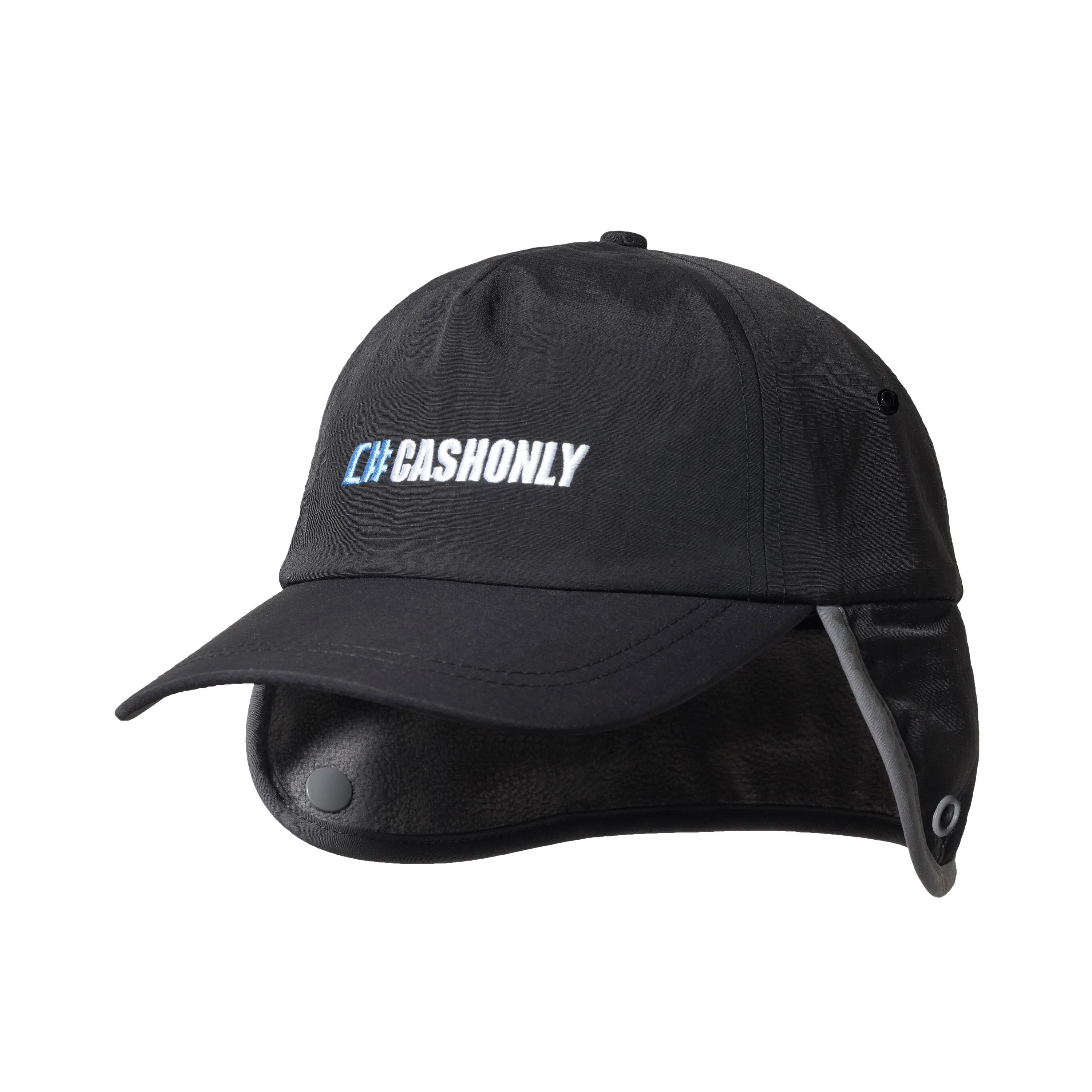 Numeric Flap Cap, Black - Image 2