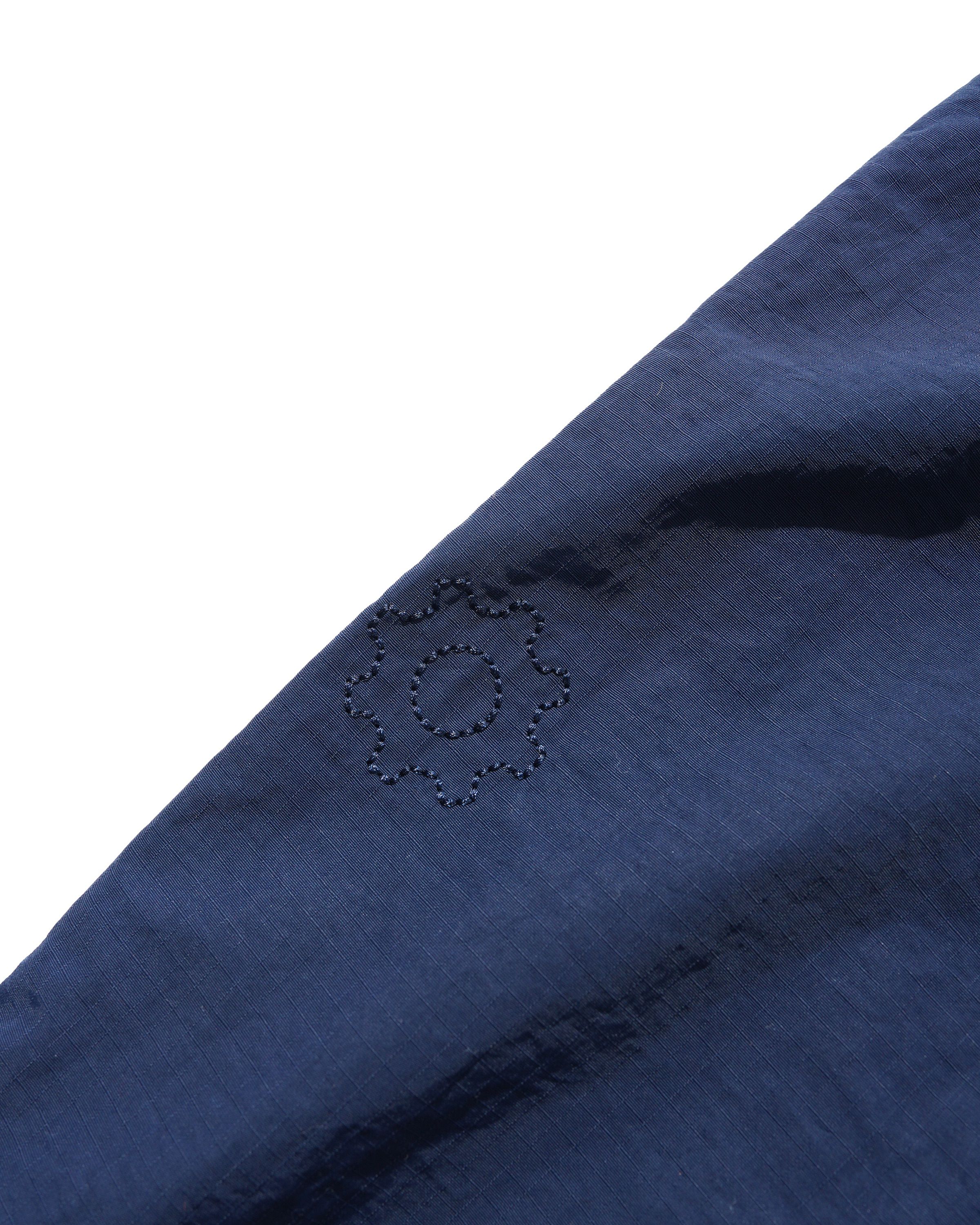Nylon Ripstop Pleated Shorts, Navy - Image 6