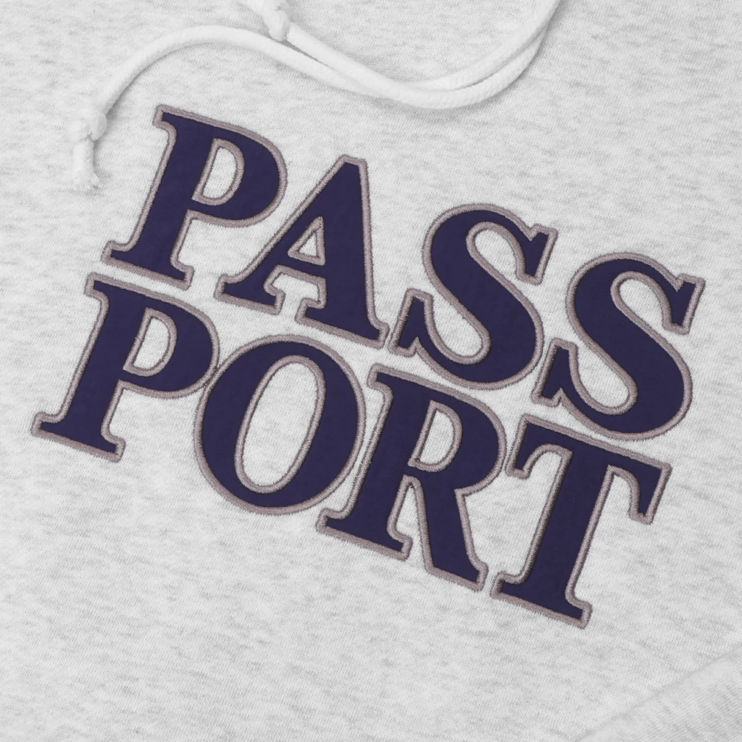 Official Stacked Applique Pullover Hood, White Marle - Image 2