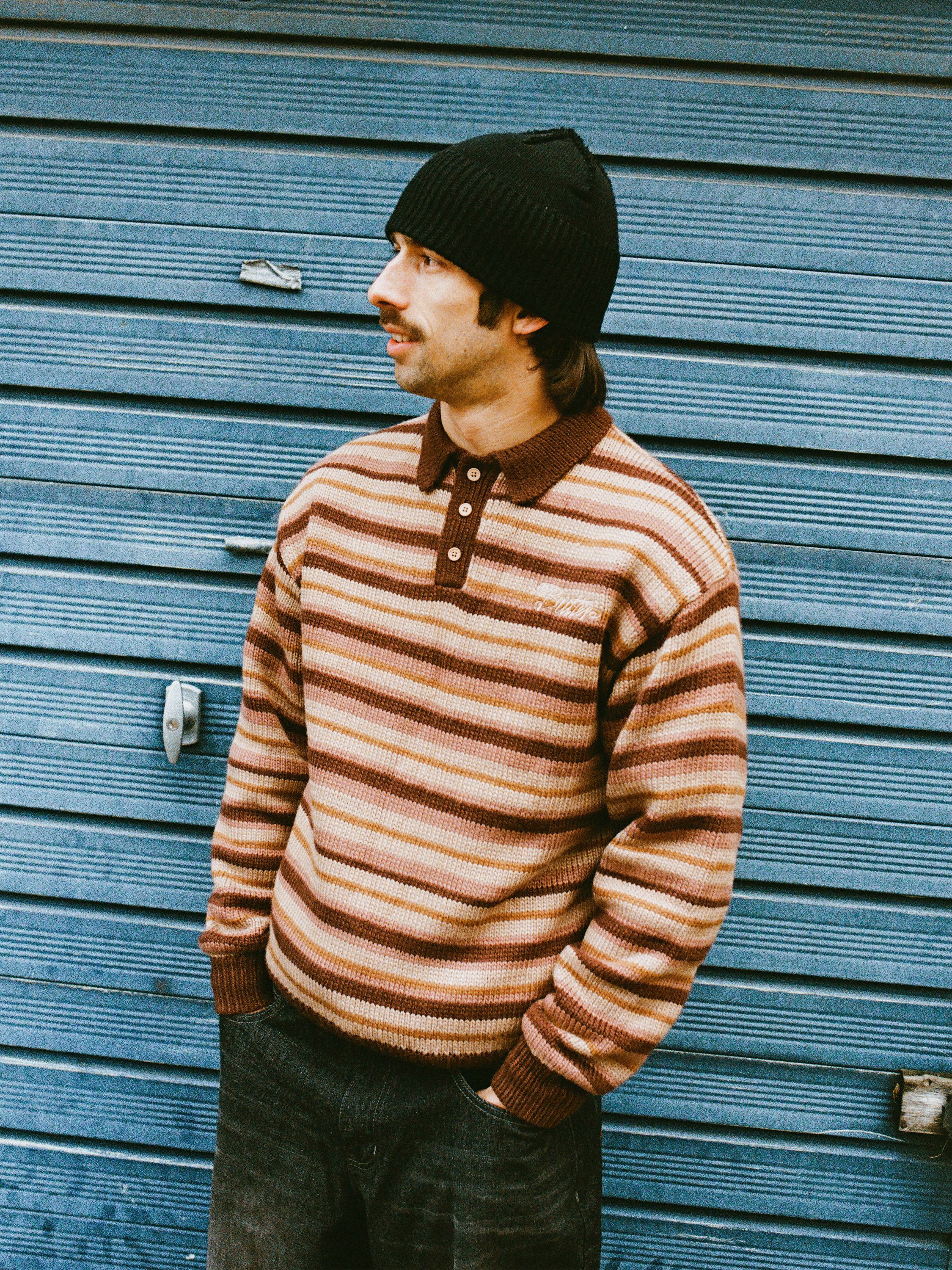 Ombre Stripe Knit Sweater, Chocolate - Image 4