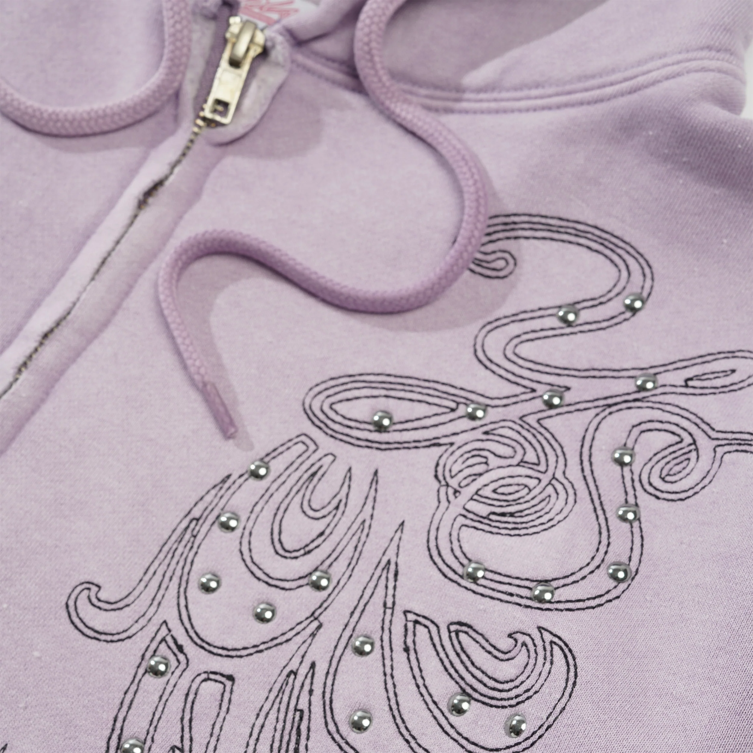 Ombre Zip-Thru Pullover Hood, Purple - Image 3