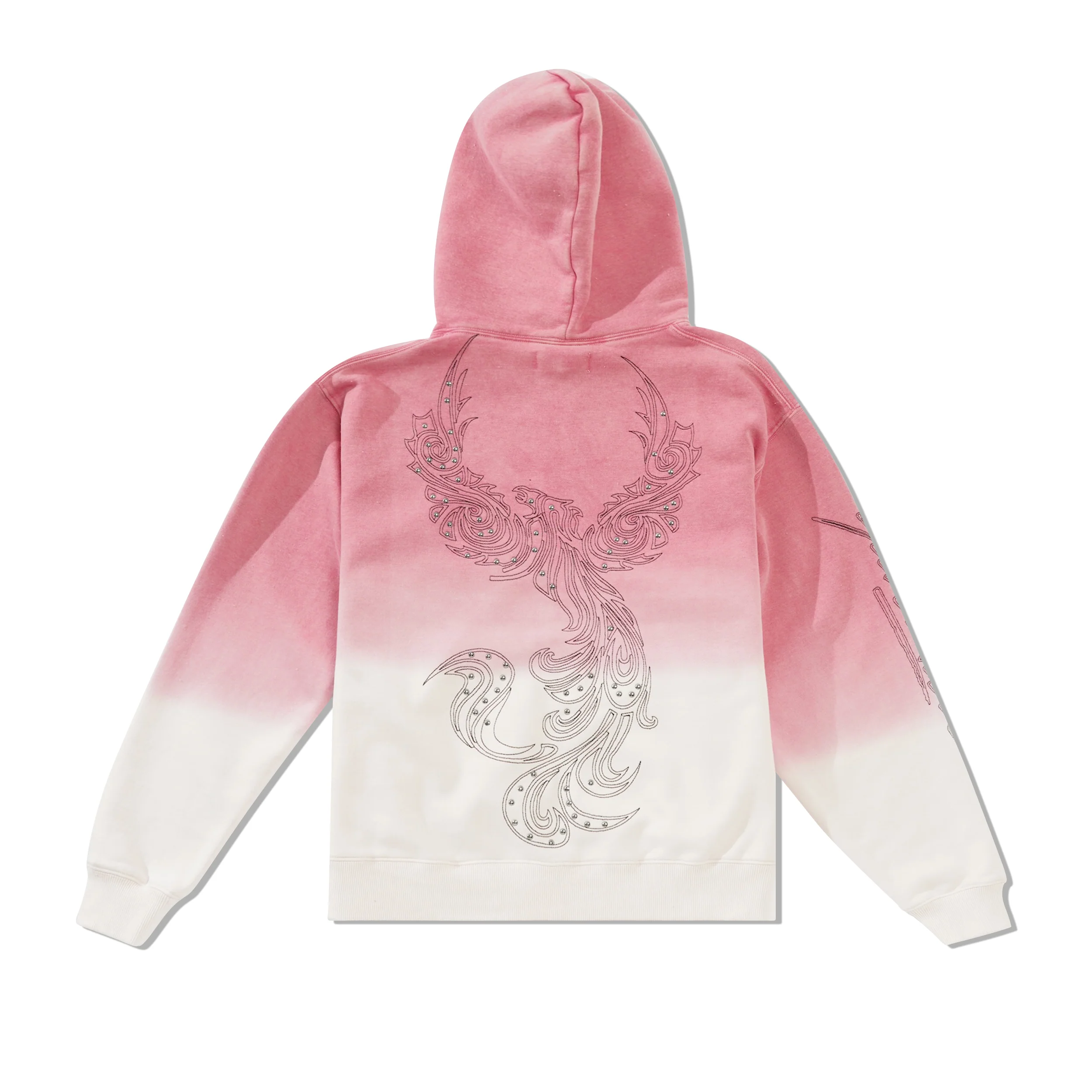 Ombre Zip-Thru Pullover Hood, Pink - Image 5