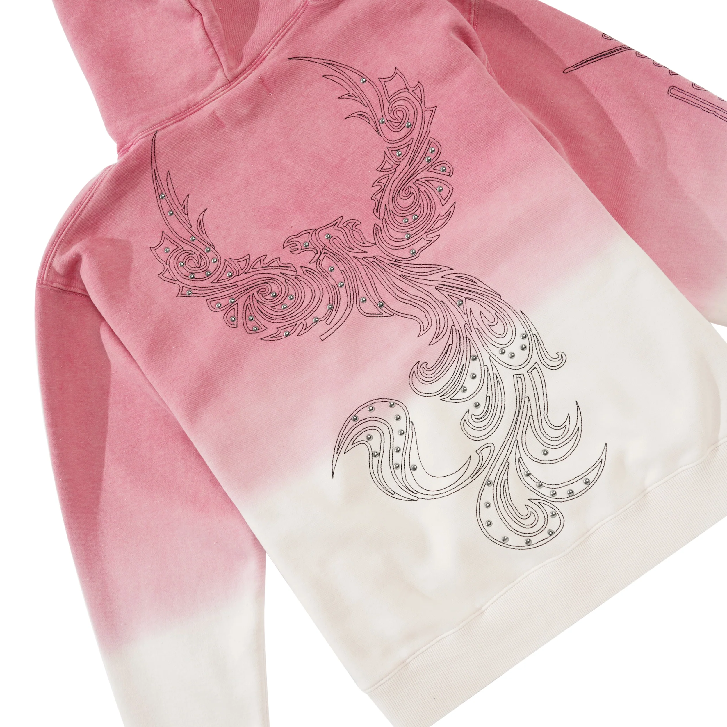 Ombre Zip-Thru Pullover Hood, Pink - Image 6