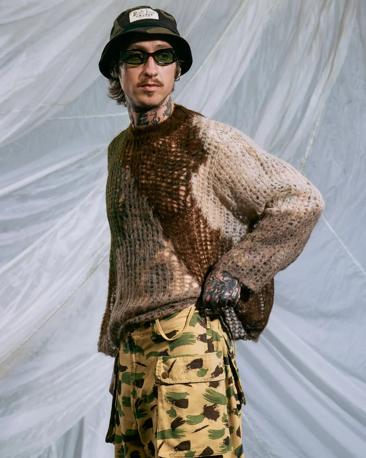 Organic Threadbare Sweater, Olive - Image 4