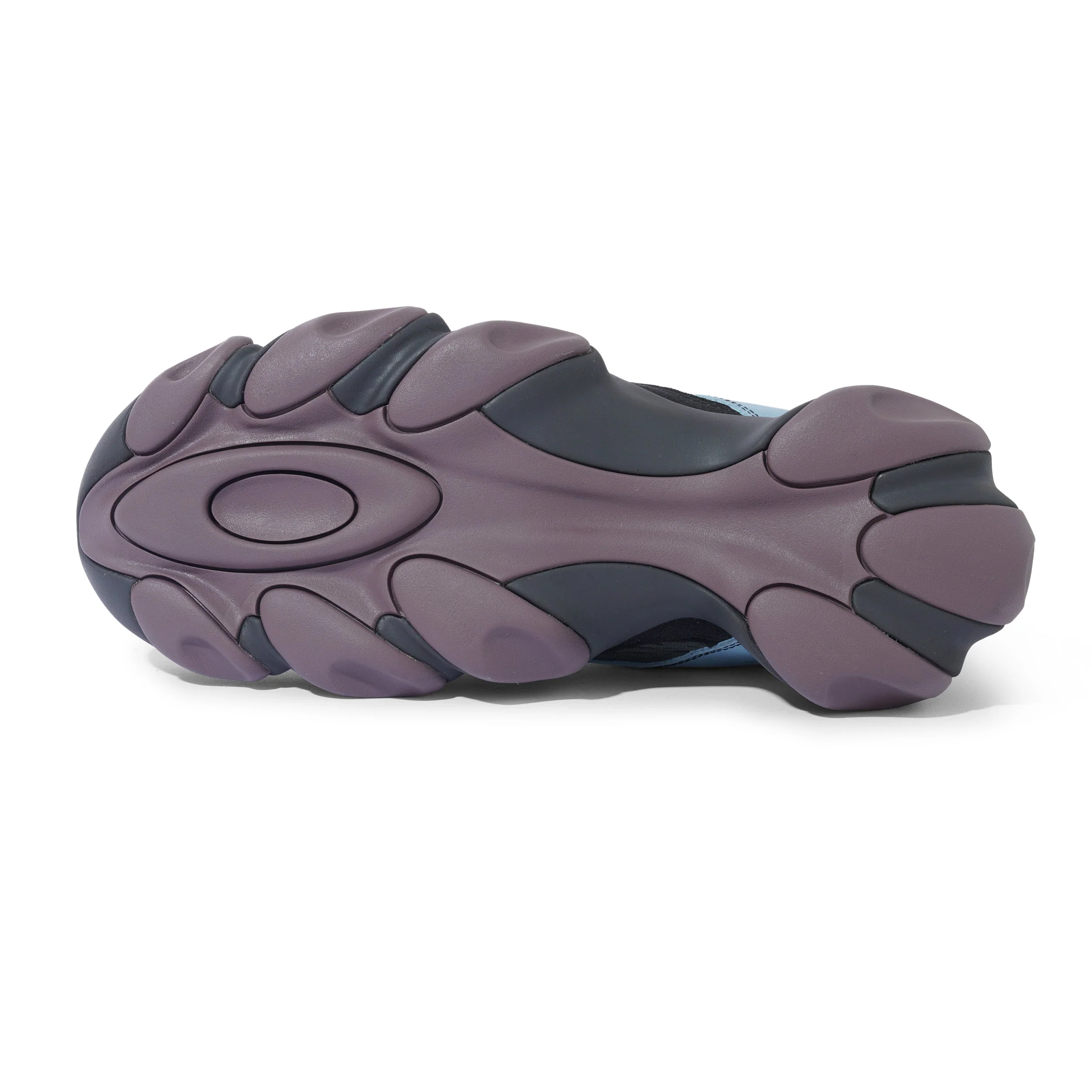 Ostrich Flesh Sandal, Stone Blue / Black - Image 4