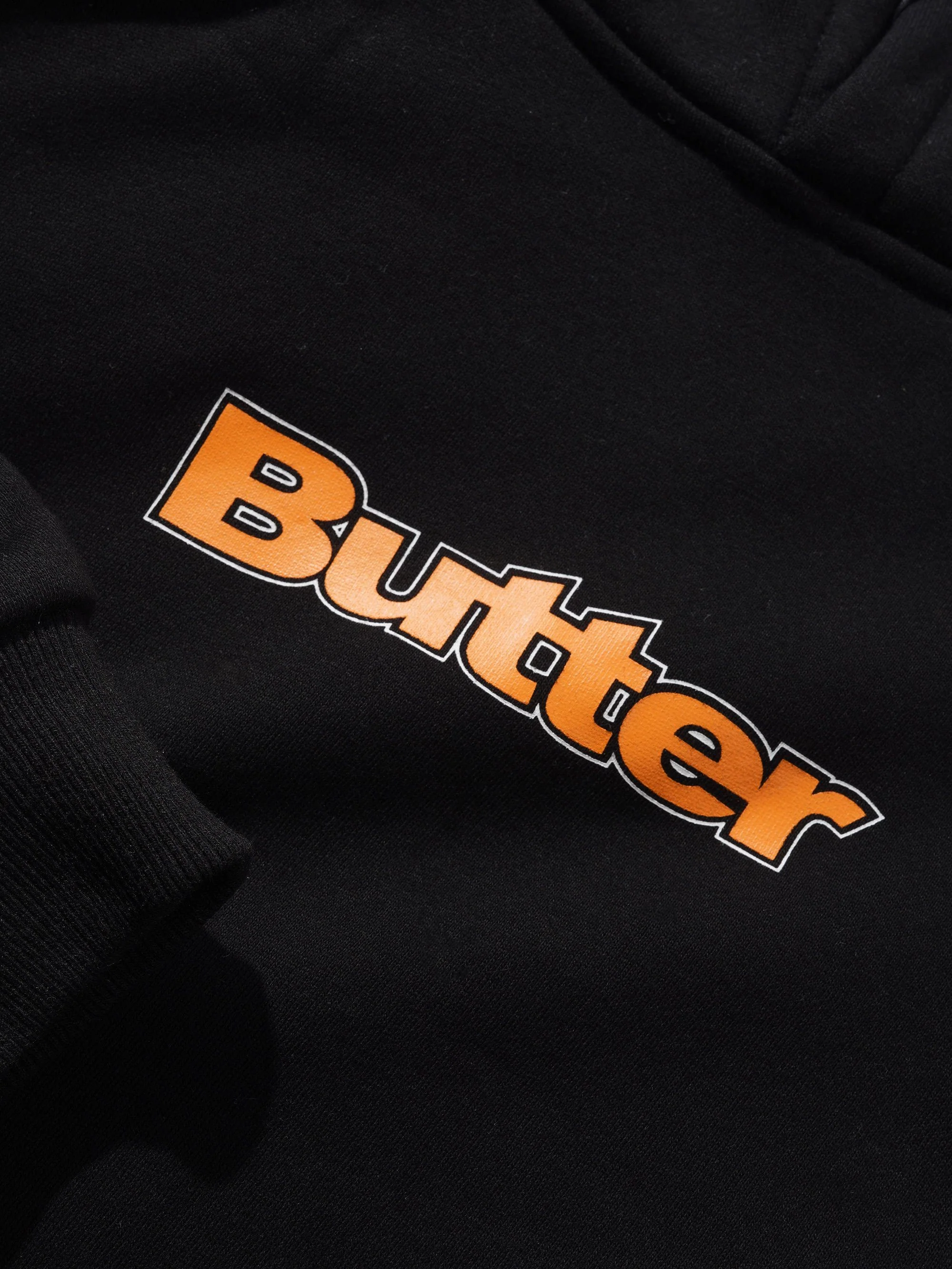 Outline Logo Pullover Hood, Black - Image 2