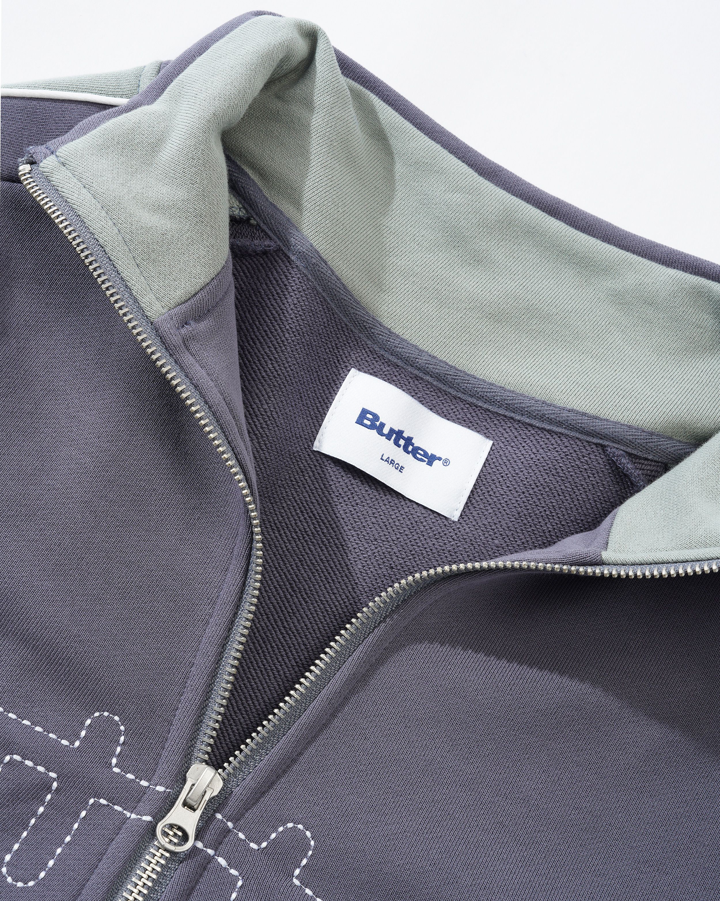 Outline Zip-Thru Top, Slate / Cool Grey - Image 2