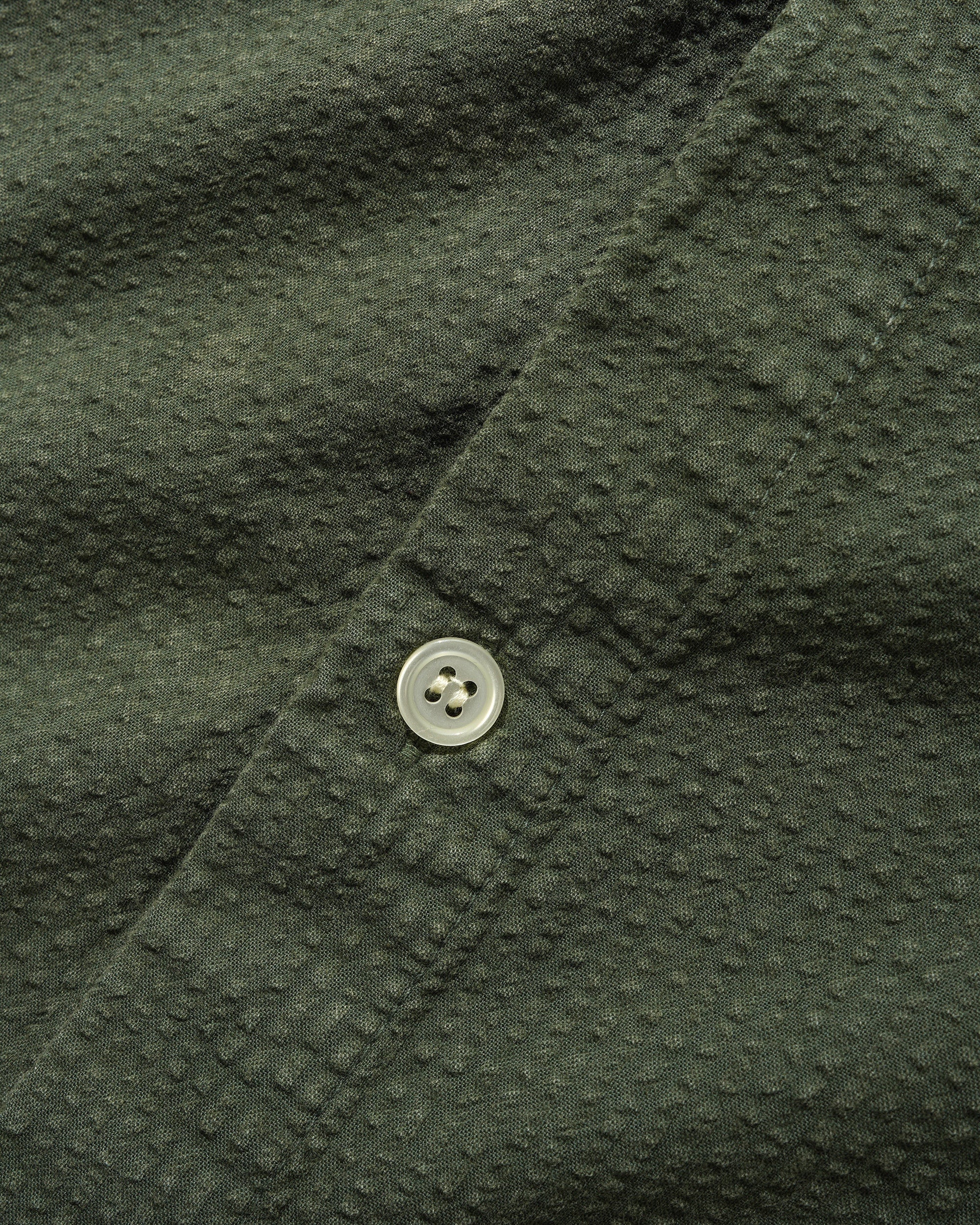 Overdye Seersucker S/S Shirt, Army - Image 3
