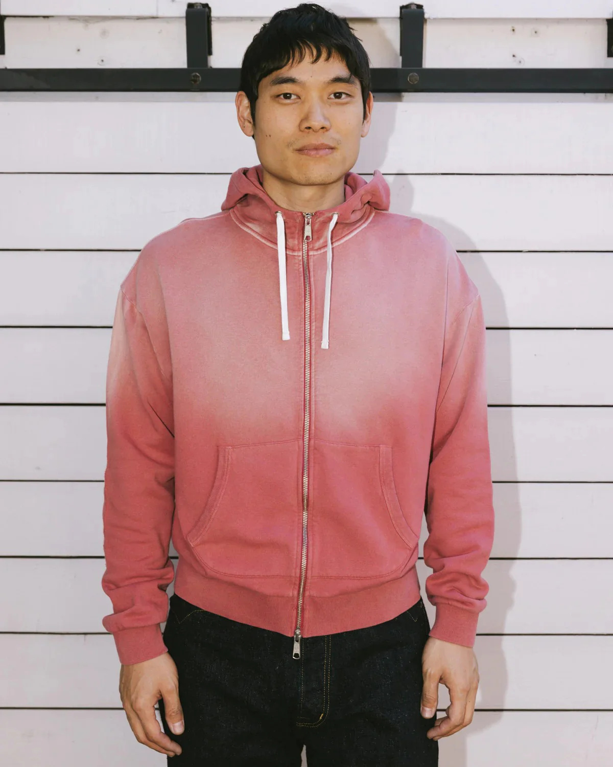 Padded Elbow Zip-Thru Pullover, Brick - Image 2