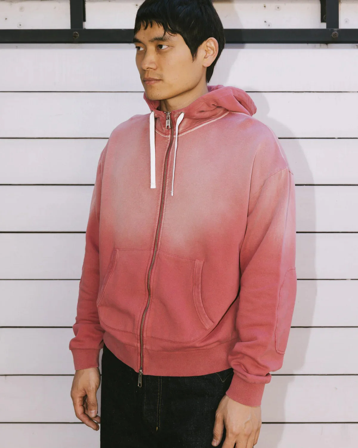 Padded Elbow Zip-Thru Pullover, Brick - Image 4