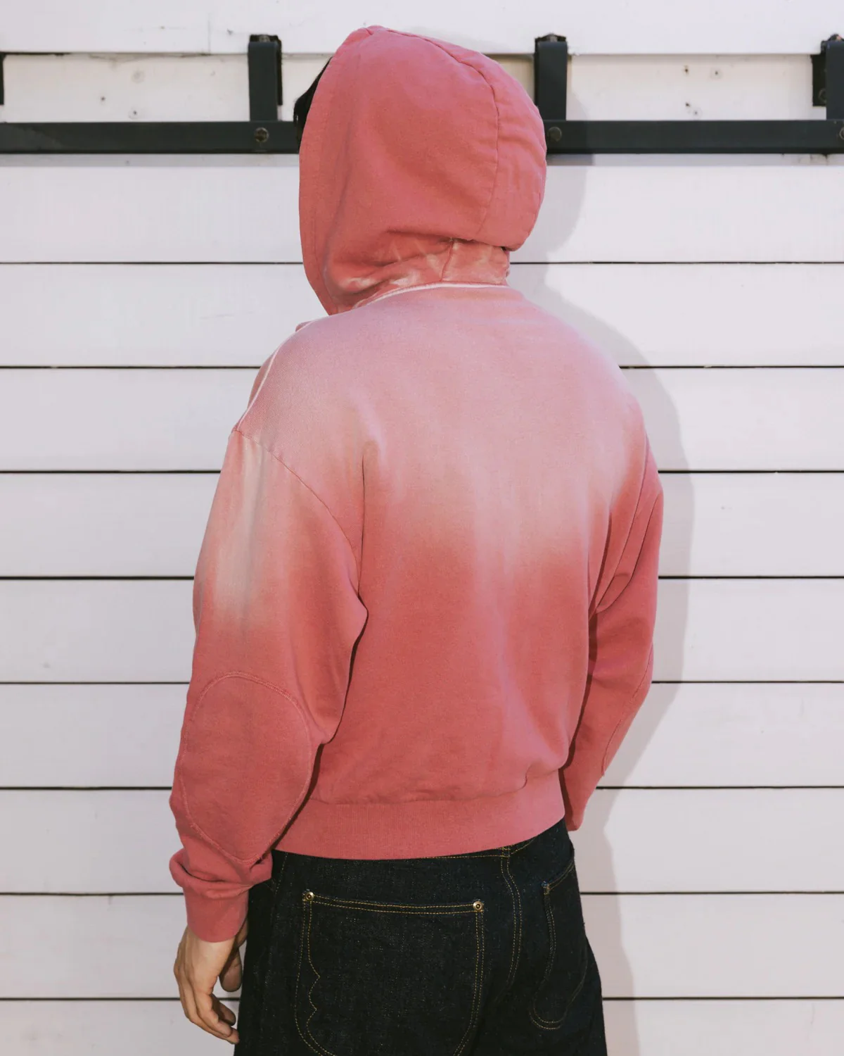 Padded Elbow Zip-Thru Pullover, Brick - Image 7