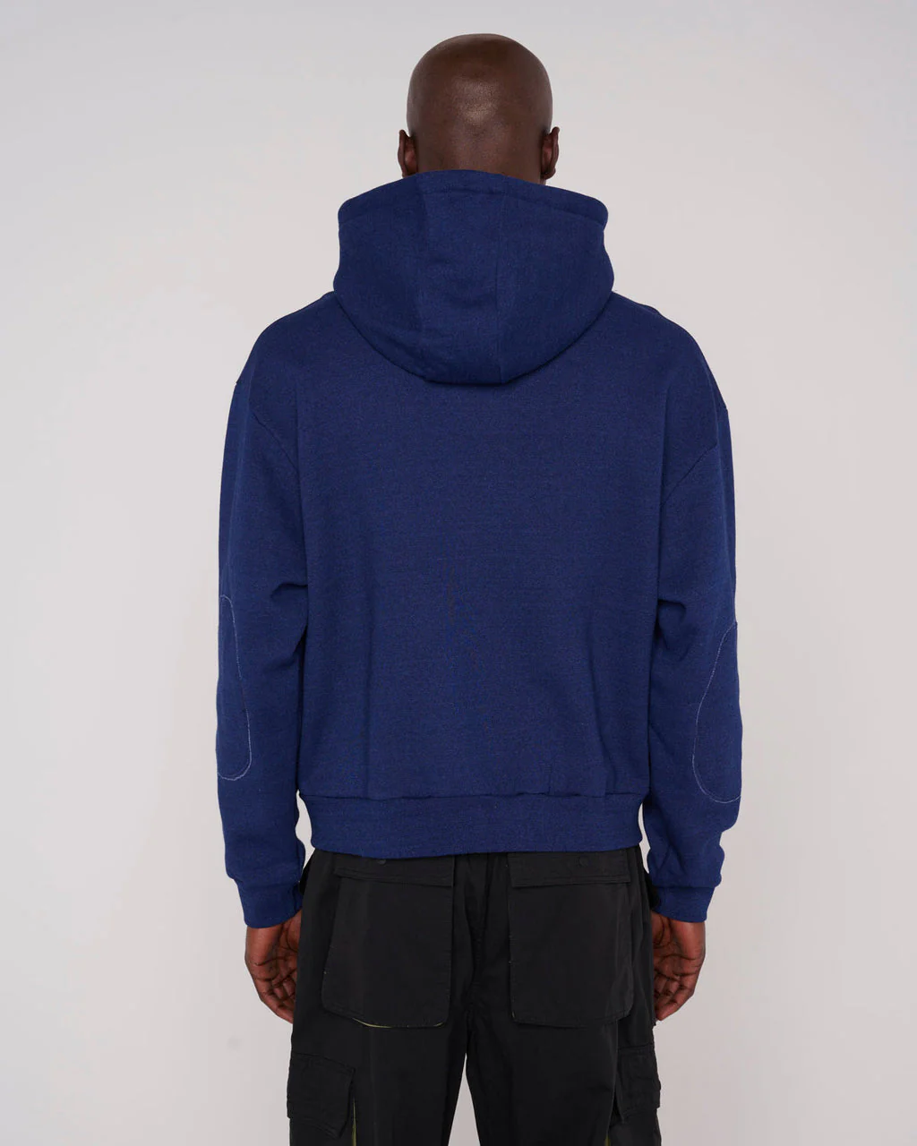 Padded Elbow Zip-Up Hood, Indigo - Image 5