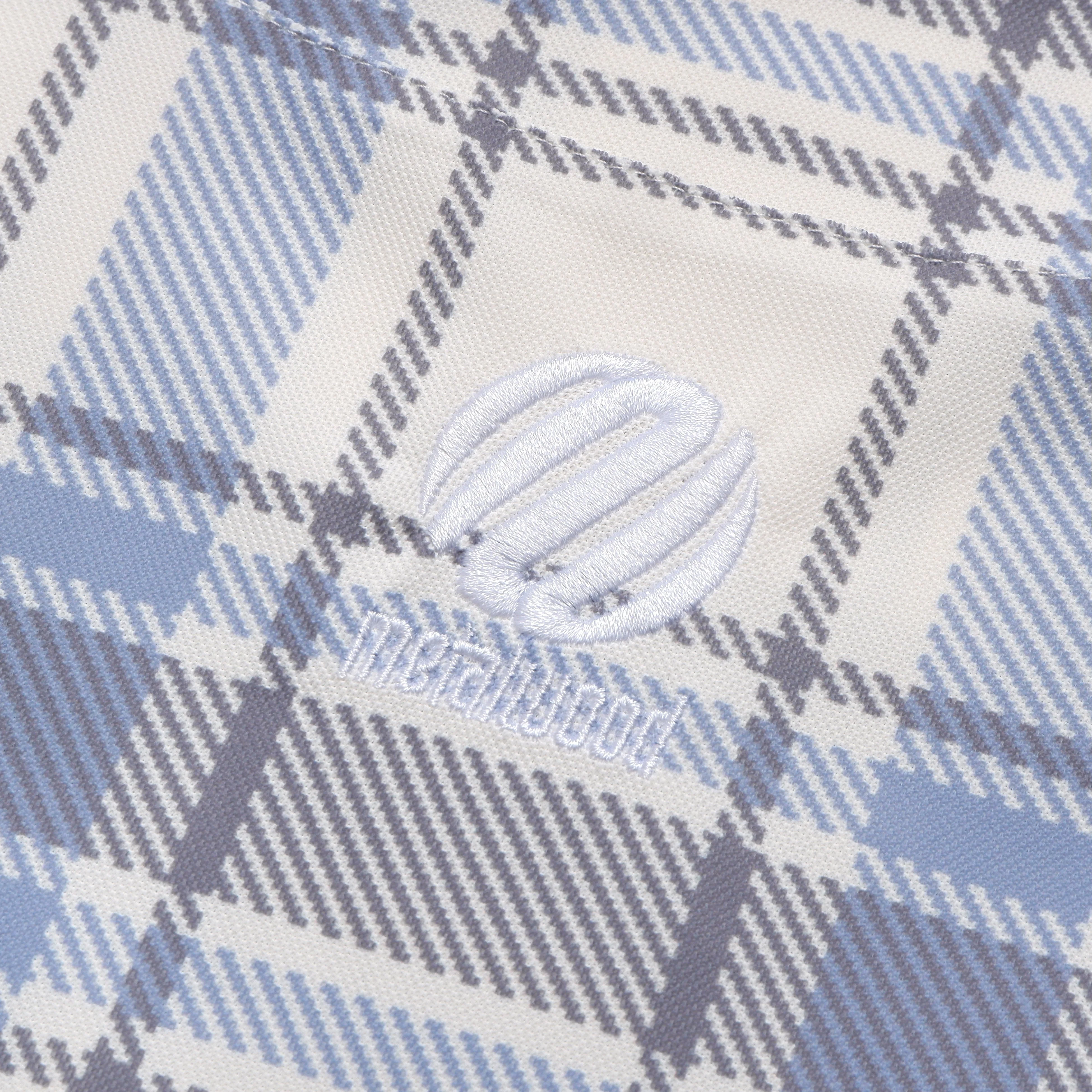 Paneled 3/4 Sleeve Polo, Ice - Image 3