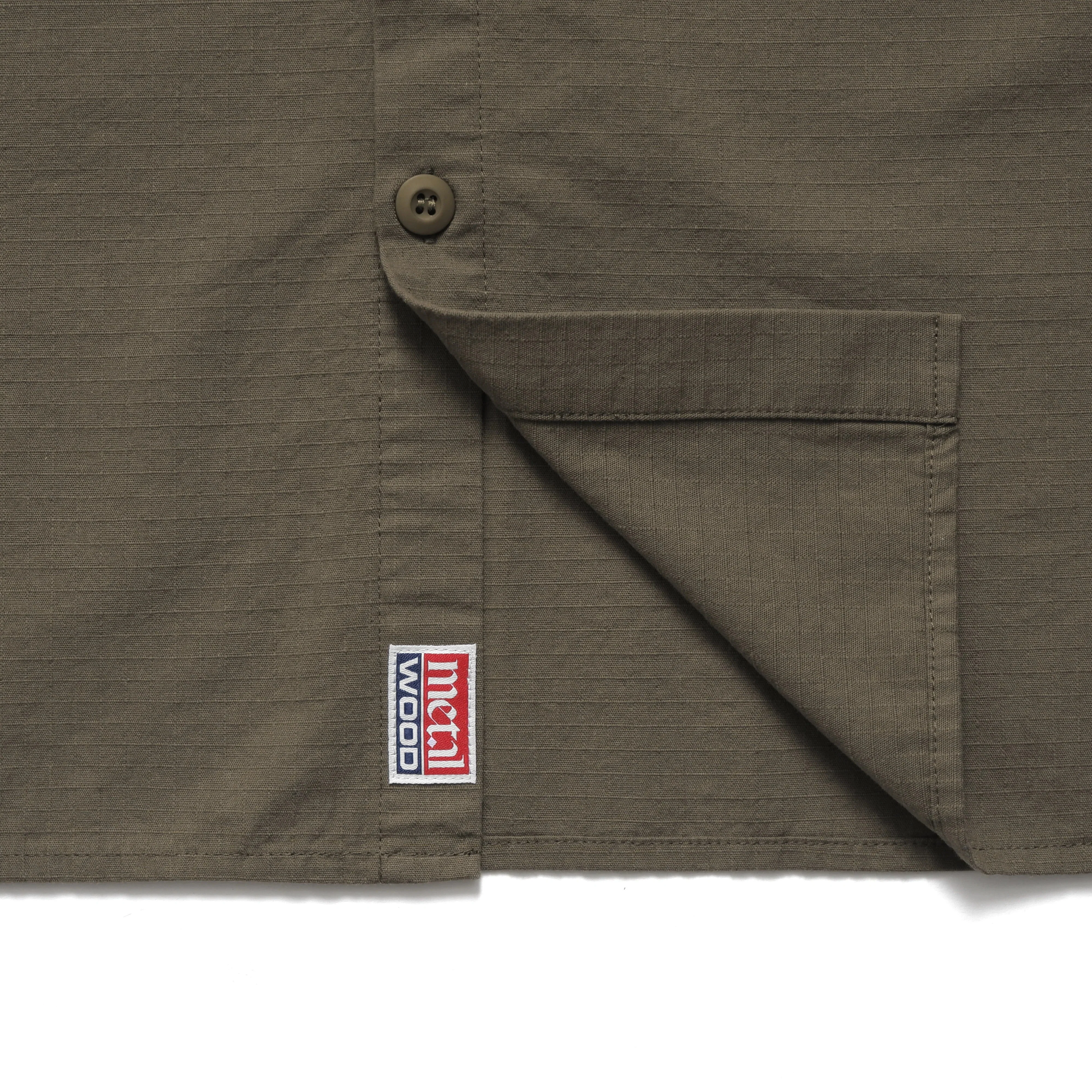 Paneled Work Shirt, Olive - Image 2