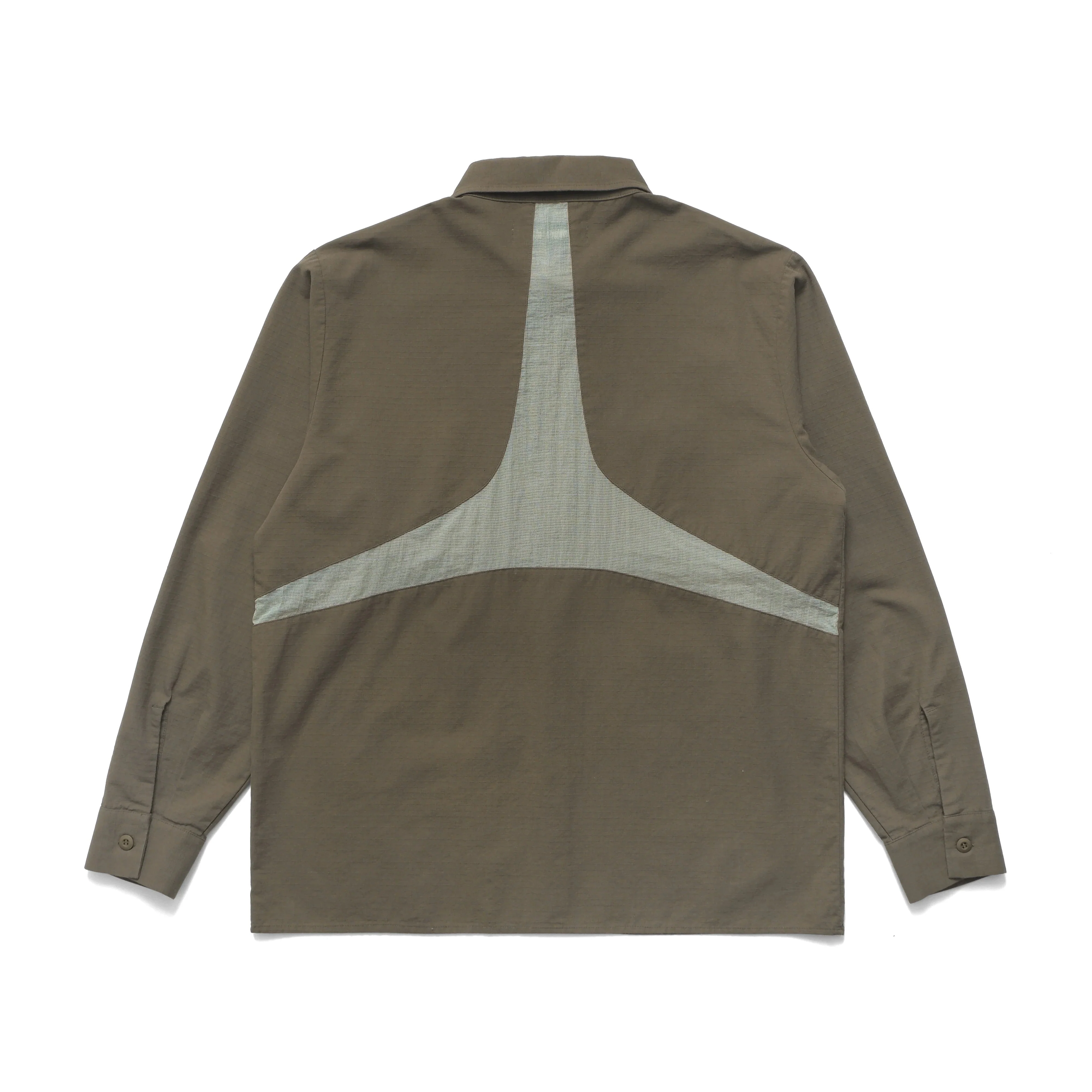 Paneled Work Shirt, Olive - Image 4