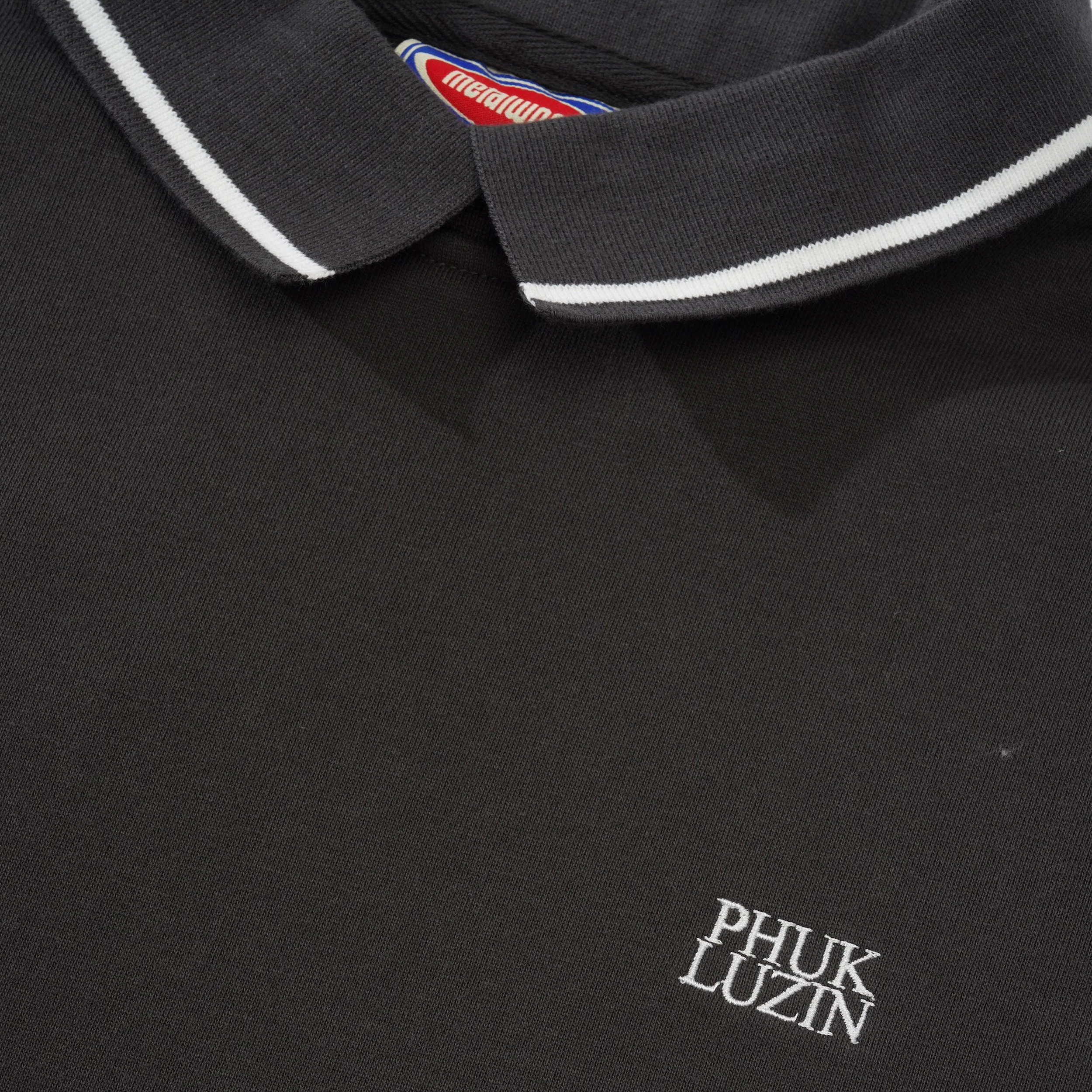 Phuk Luzin Collared Sweatshirt, Tar - Image 2