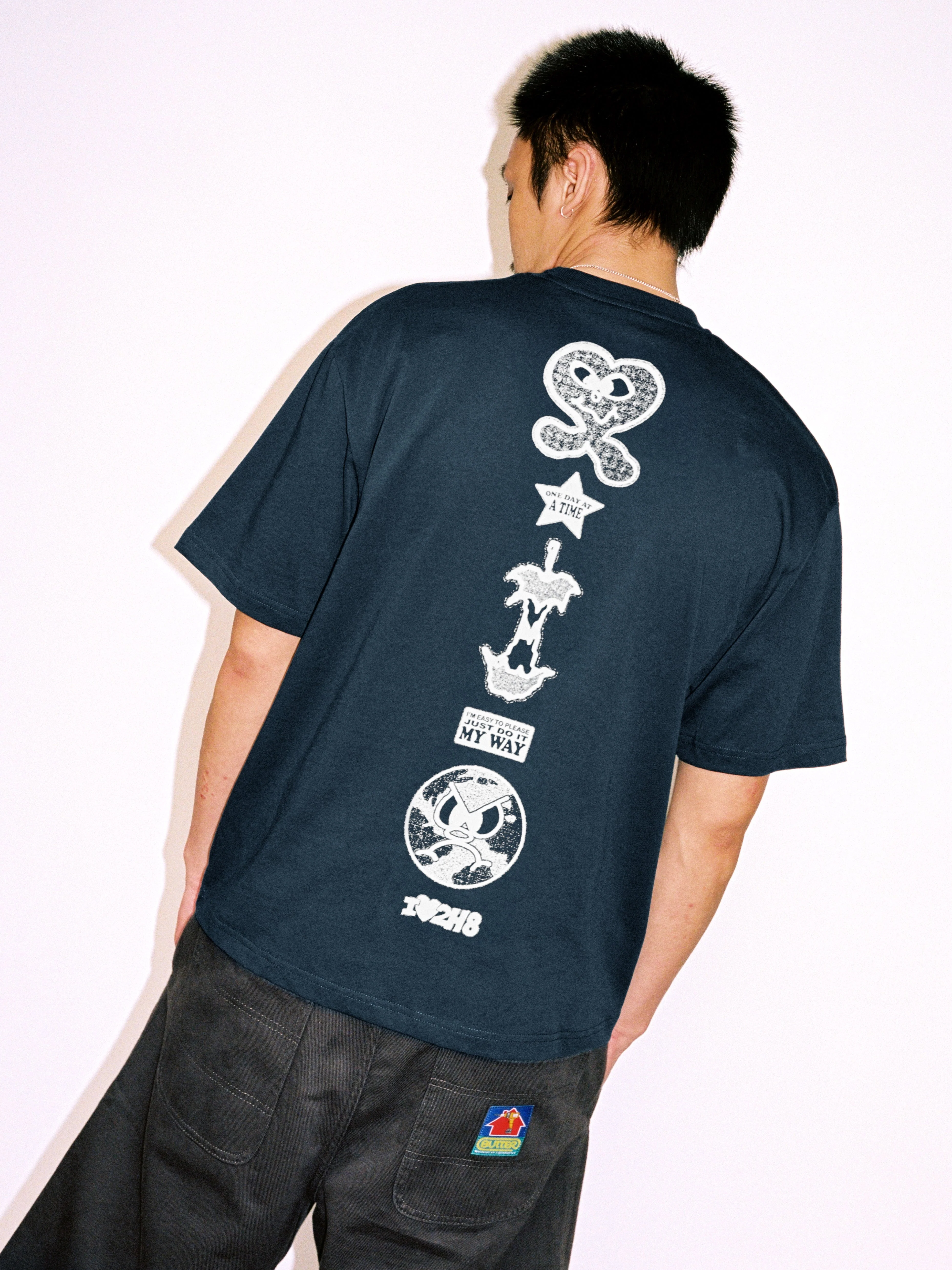 Pins Tee, Navy - Image 7