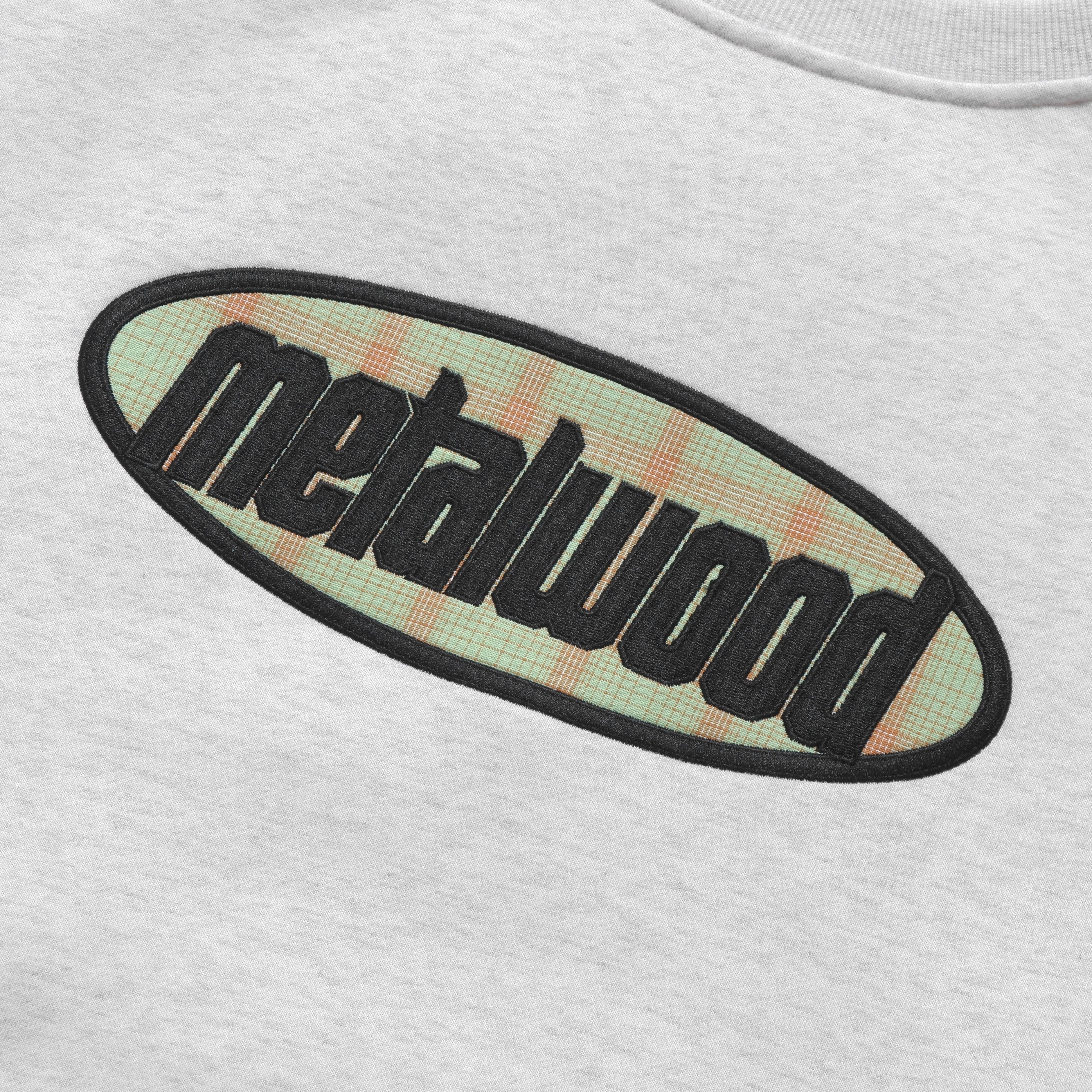 Plaid Oval Raglan Crewneck Sweatshirt, Heather Grey - Image 2