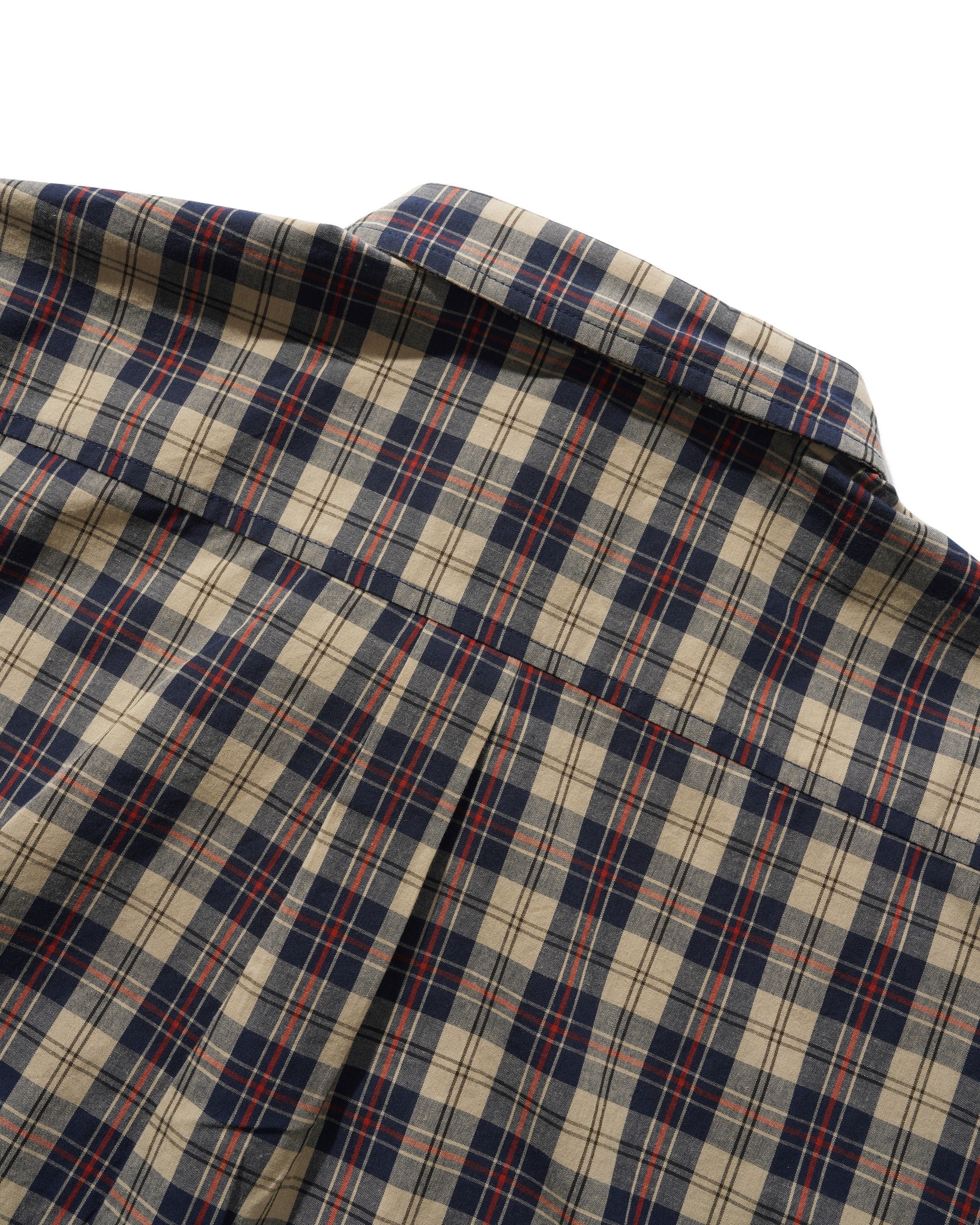 Plaid Shirt, Beige / Navy - Image 5