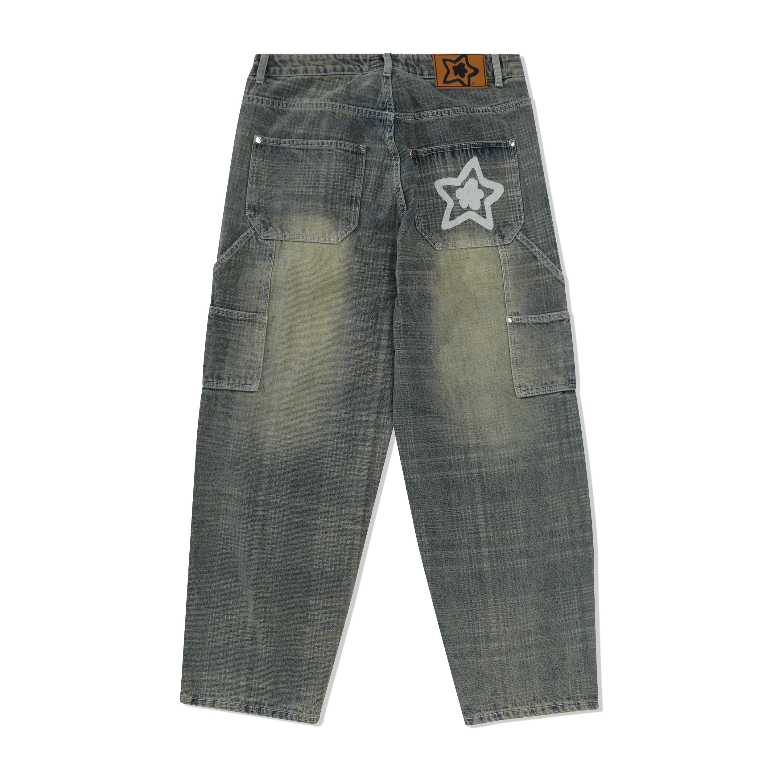 Plaid Star Denim Jean, Blue - Image 3