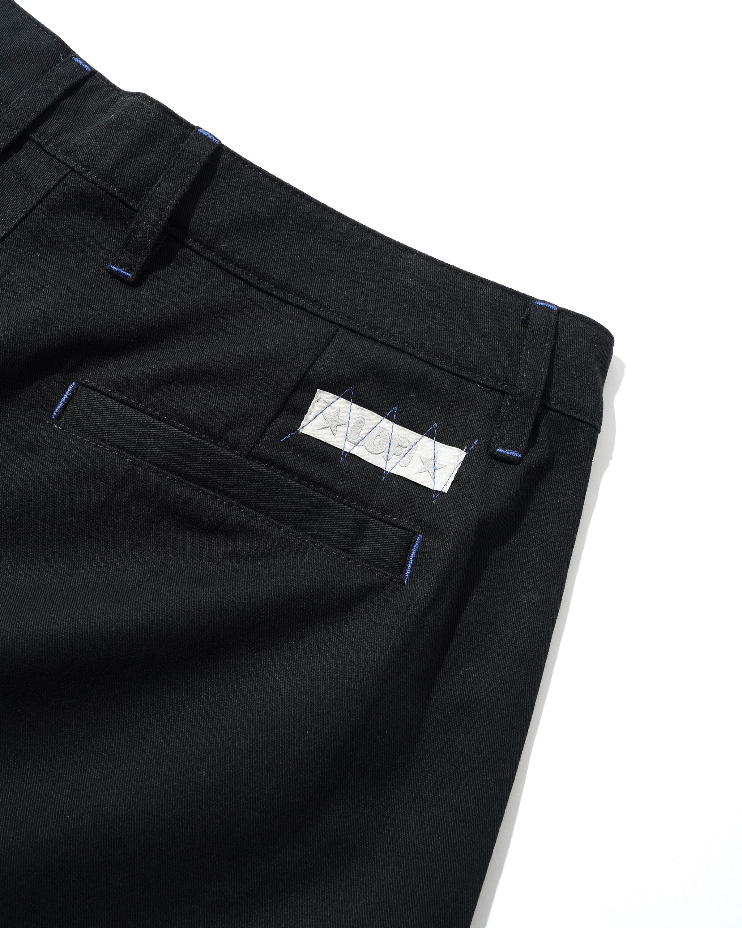 Cotton Pleated Shorts, Black - Image 4