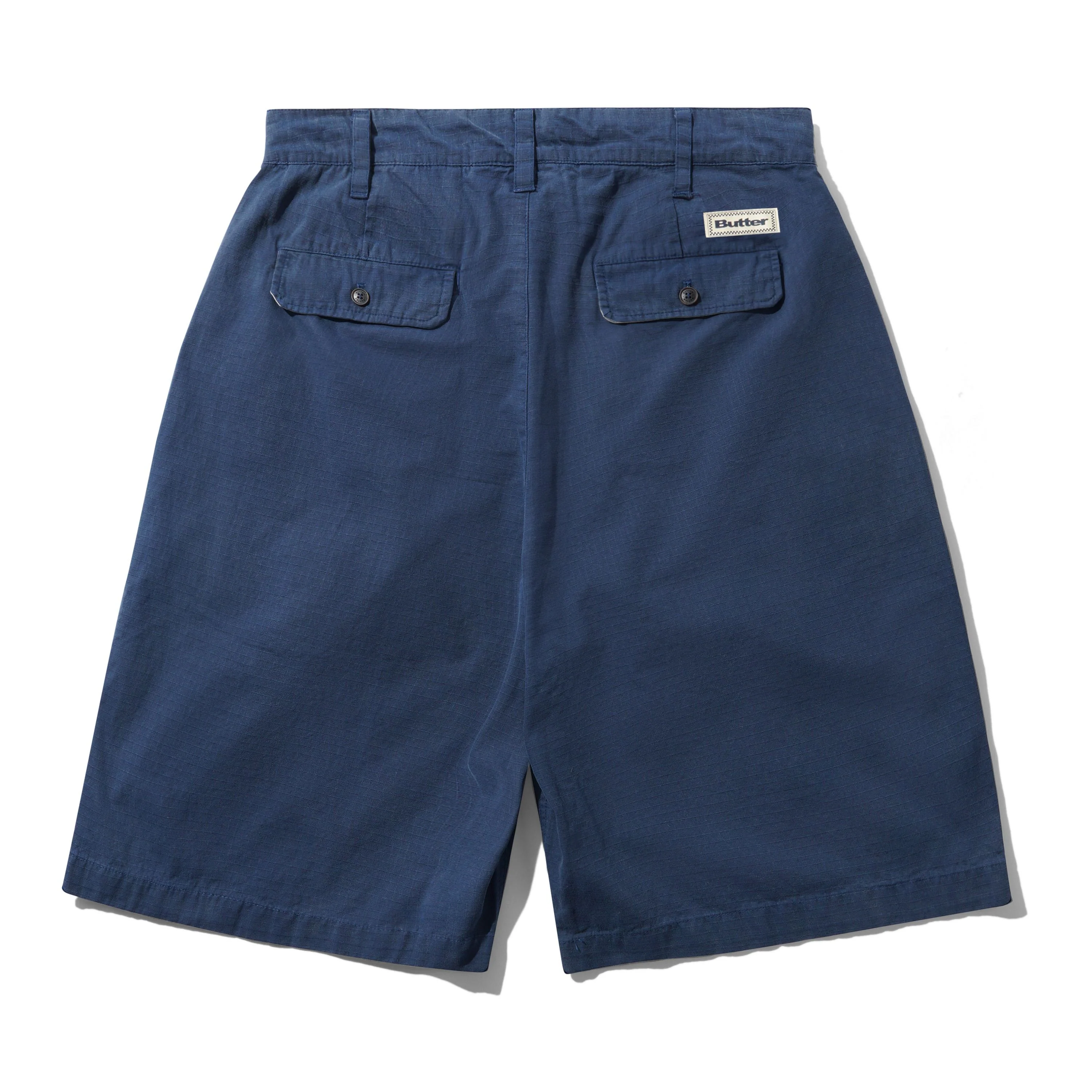 Pleated Shorts, Navy - Image 2