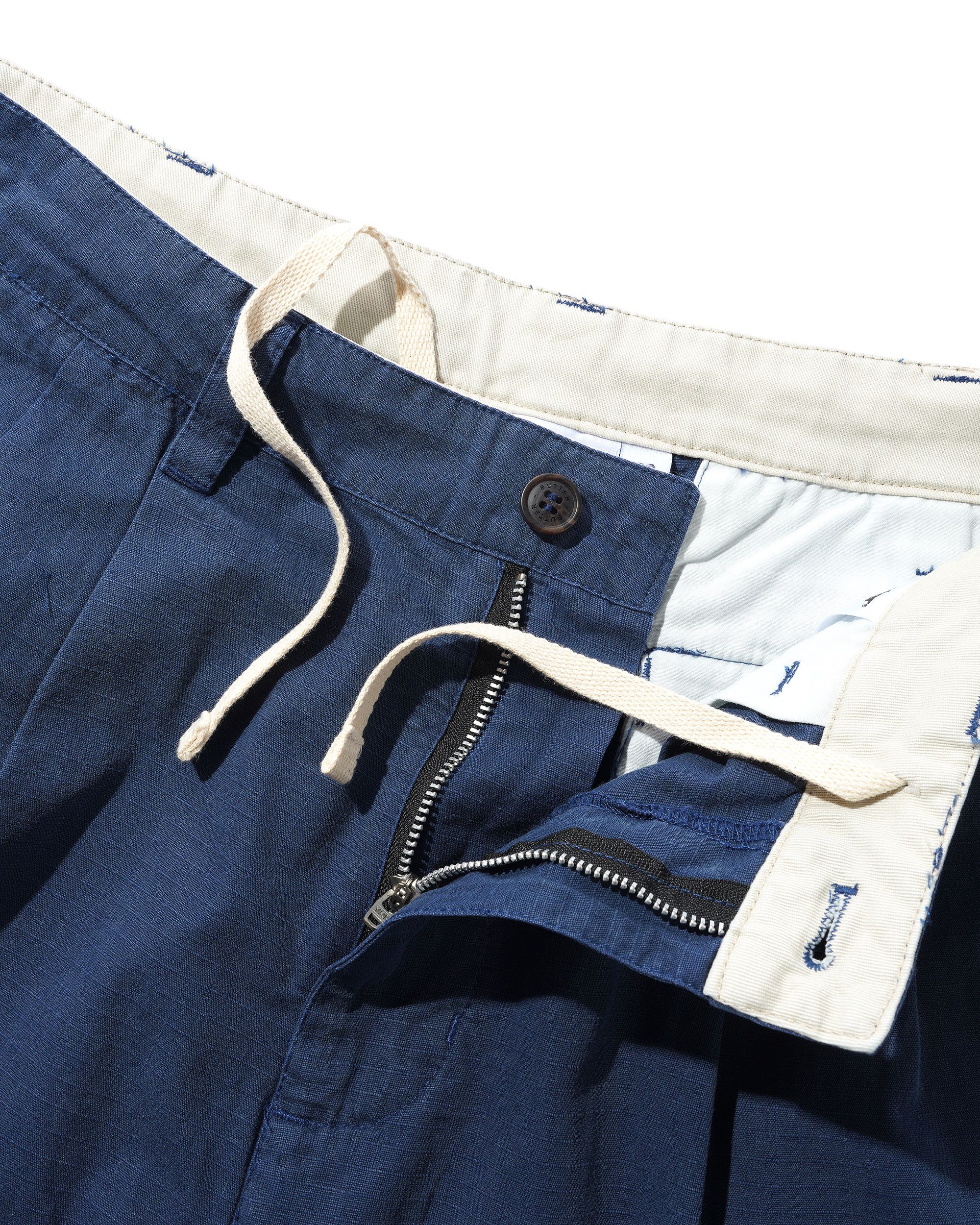 Pleated Shorts, Navy - Image 5