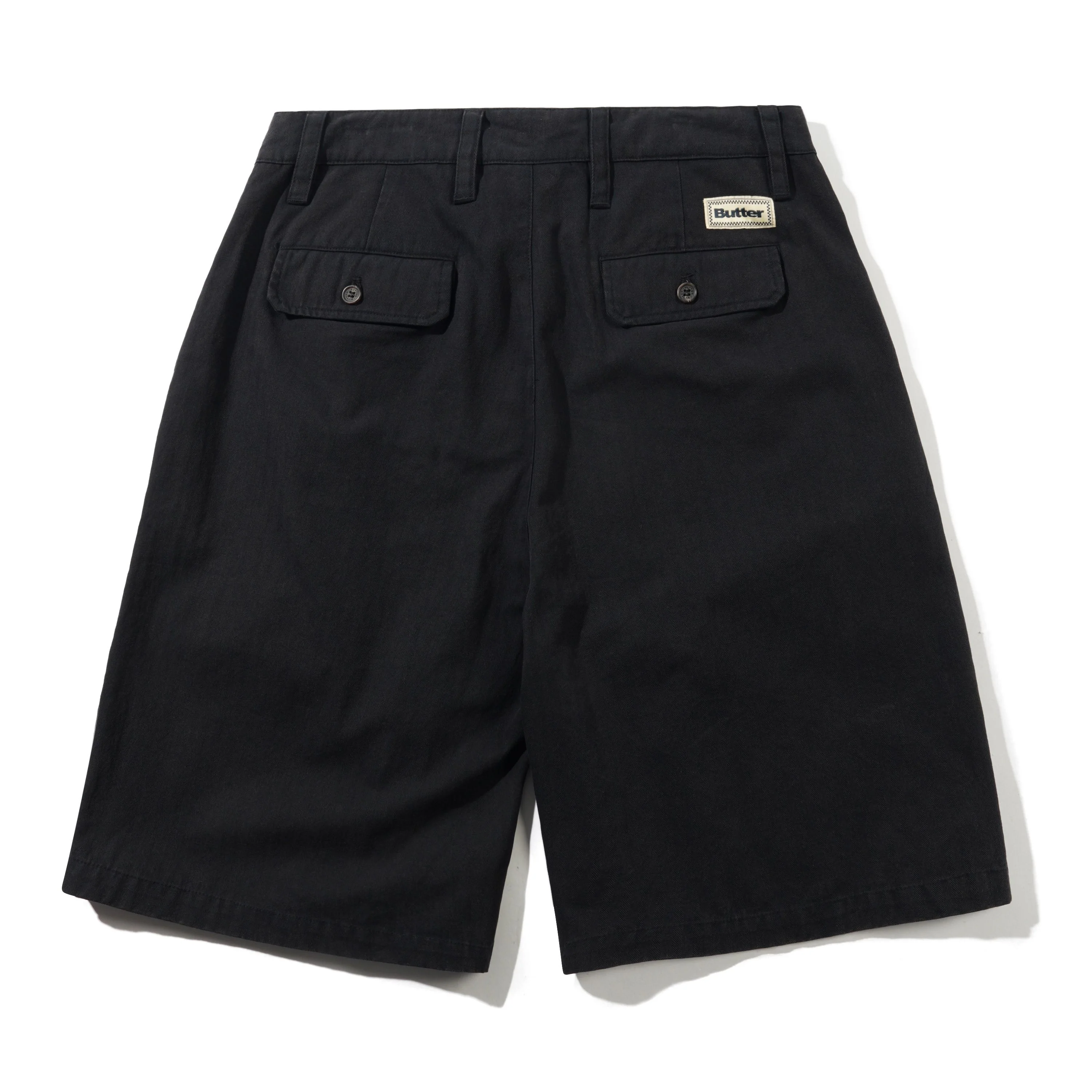 Pleated Shorts, Washed Black - Image 2