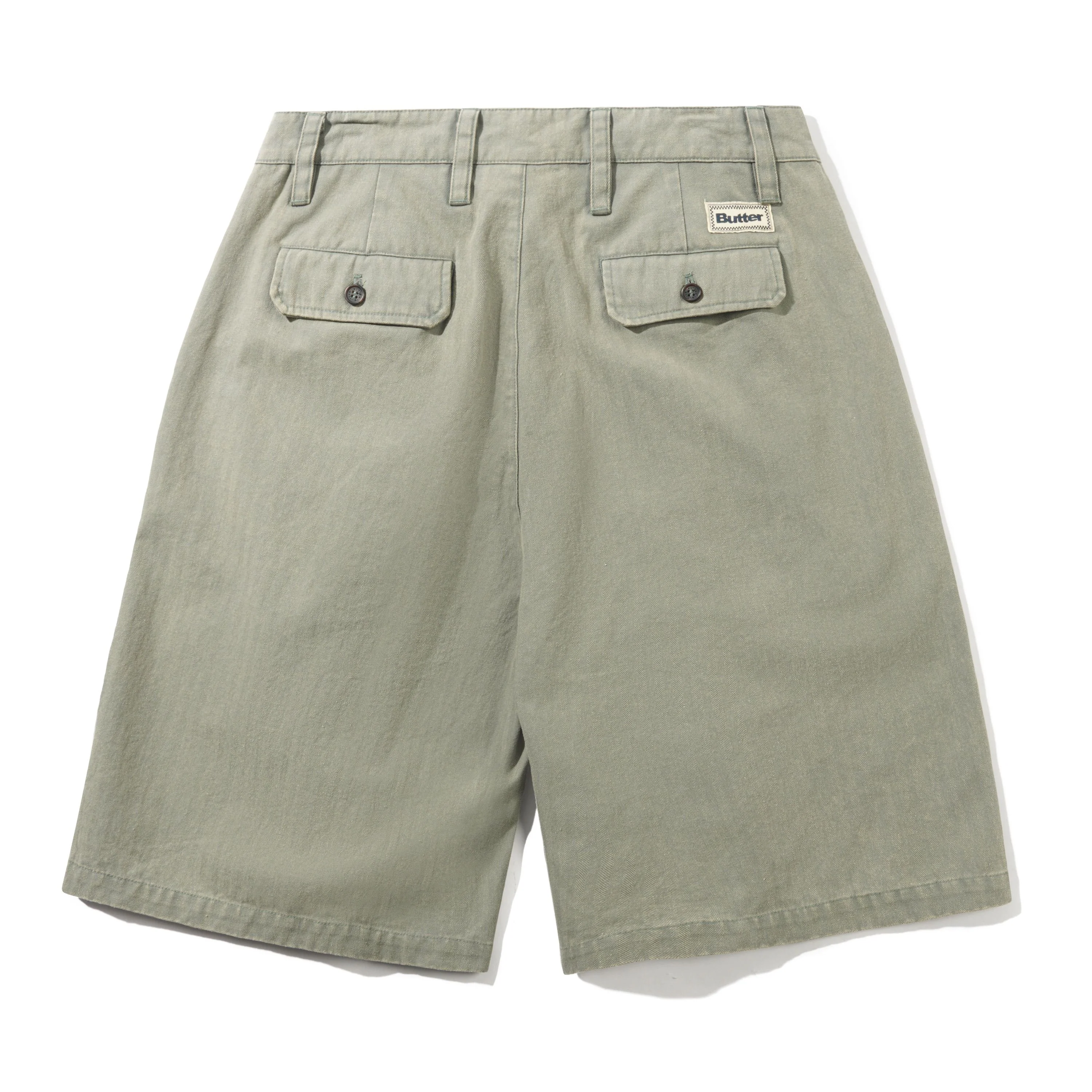 Pleated Shorts, Washed Fatigue - Image 2