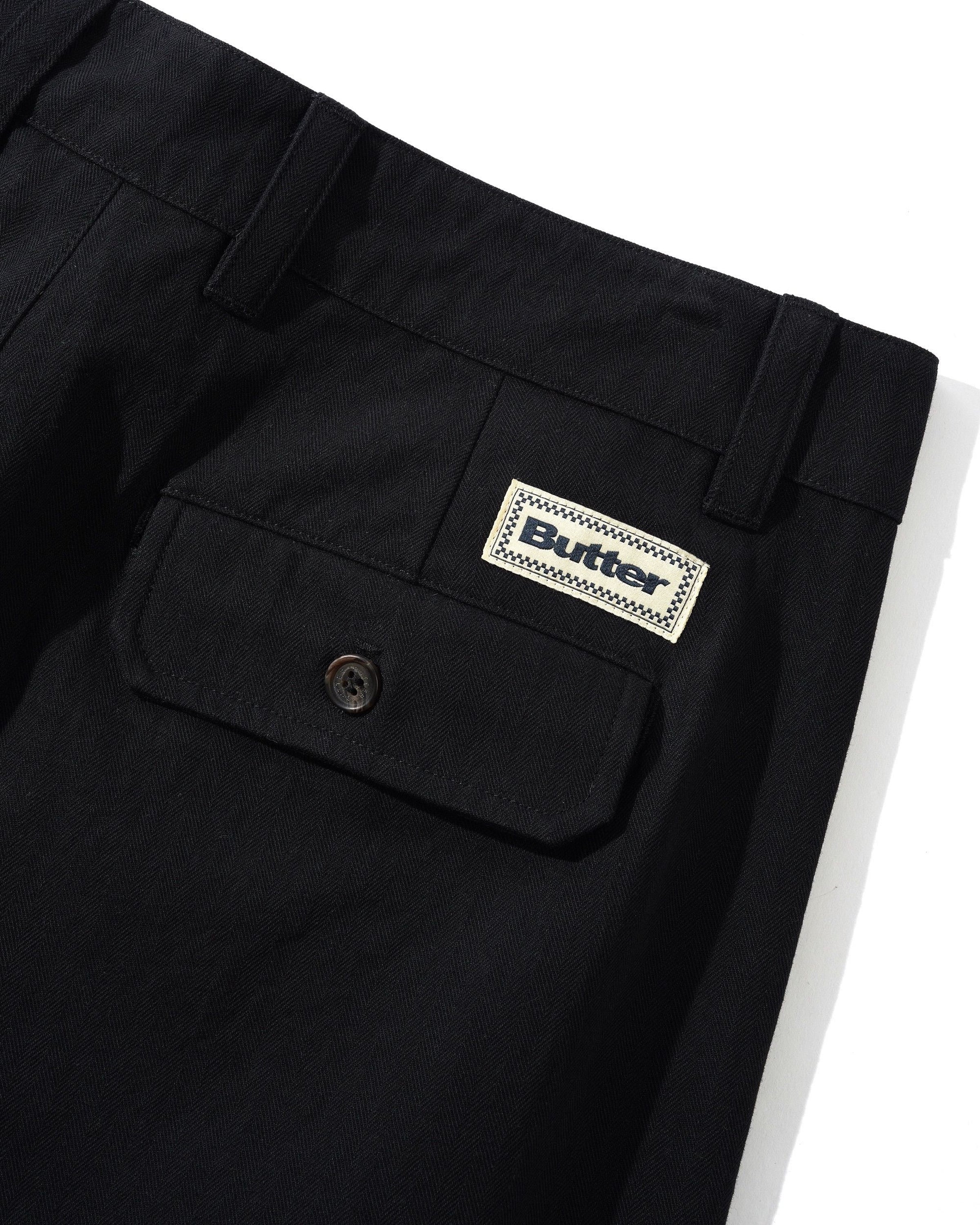 Pleated Trousers, Black - Image 3